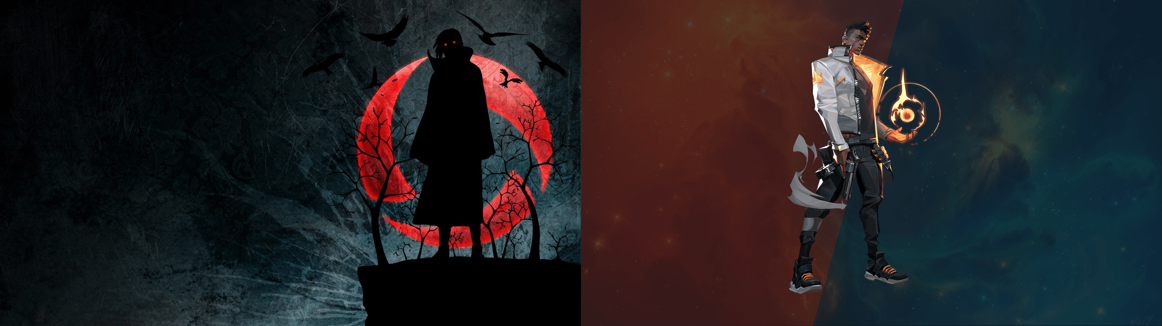 3840x1080 Wallpaper Double Screen 3840x1080 Itachi + Valorant Phenix RED en 2020. Création logo, Site vitrine