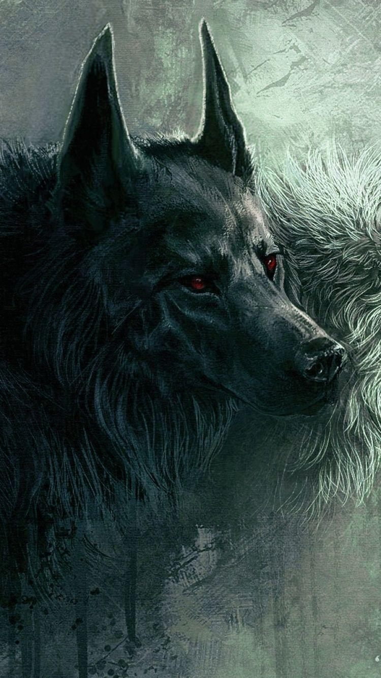 Howling Black Alpha Wolf Full Moon Midnight Wallpaper Self - Etsy