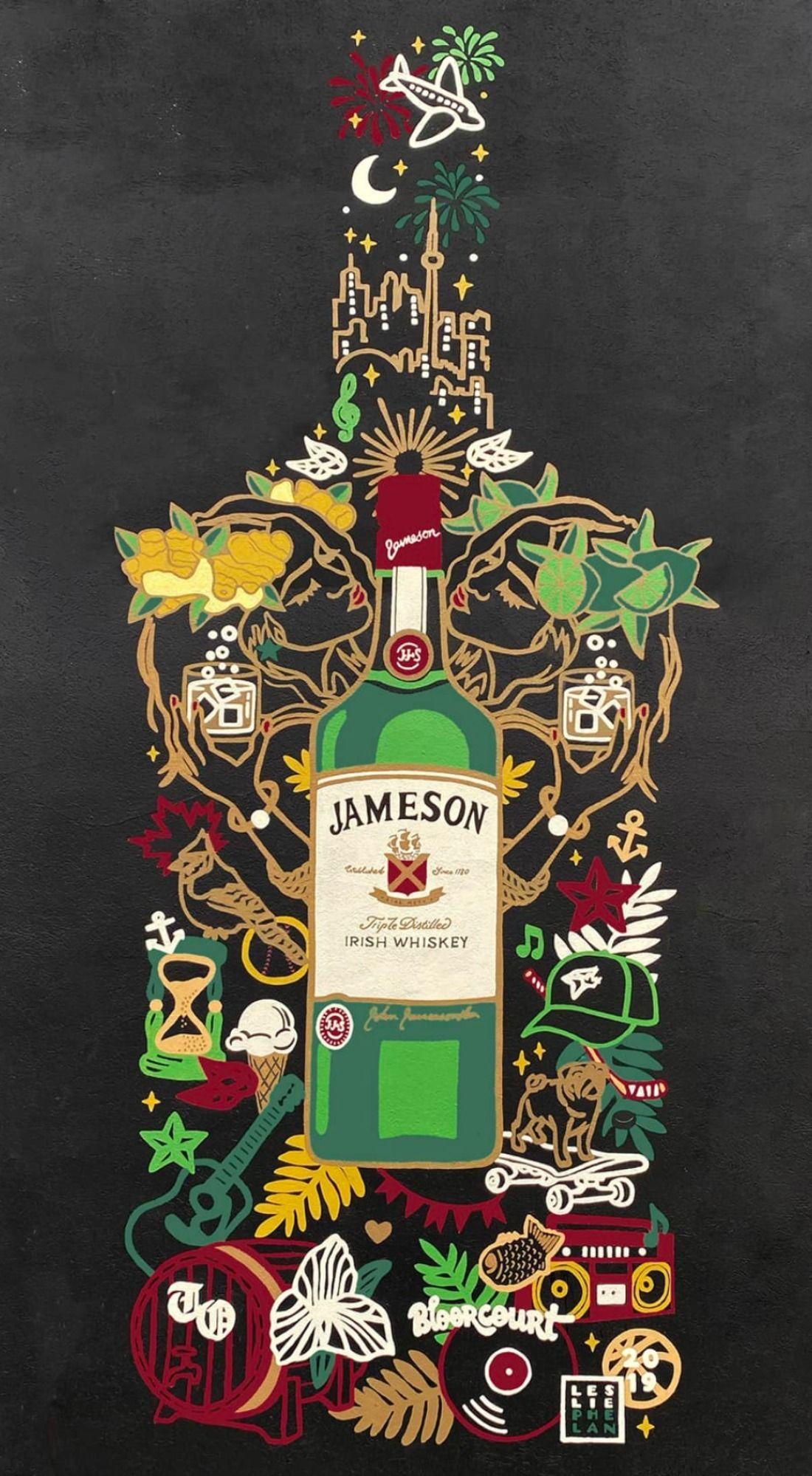1100x1999 JAMESON IRISH WHISKEY NORTHWOOD BAR. Irish wall art, Mural art design, Mural art