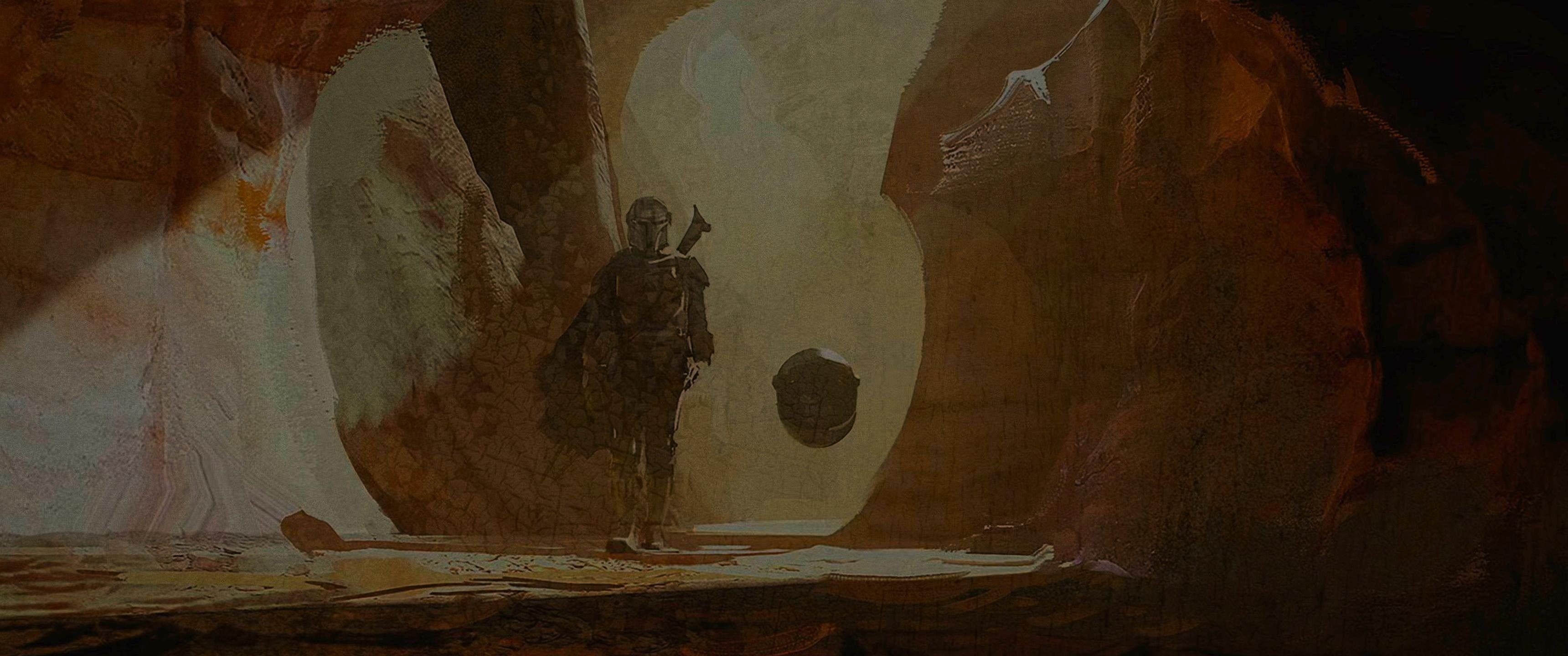 3440x1440 The Mandalorian Episode 2 End Credit Wallpaper (3440x1440)