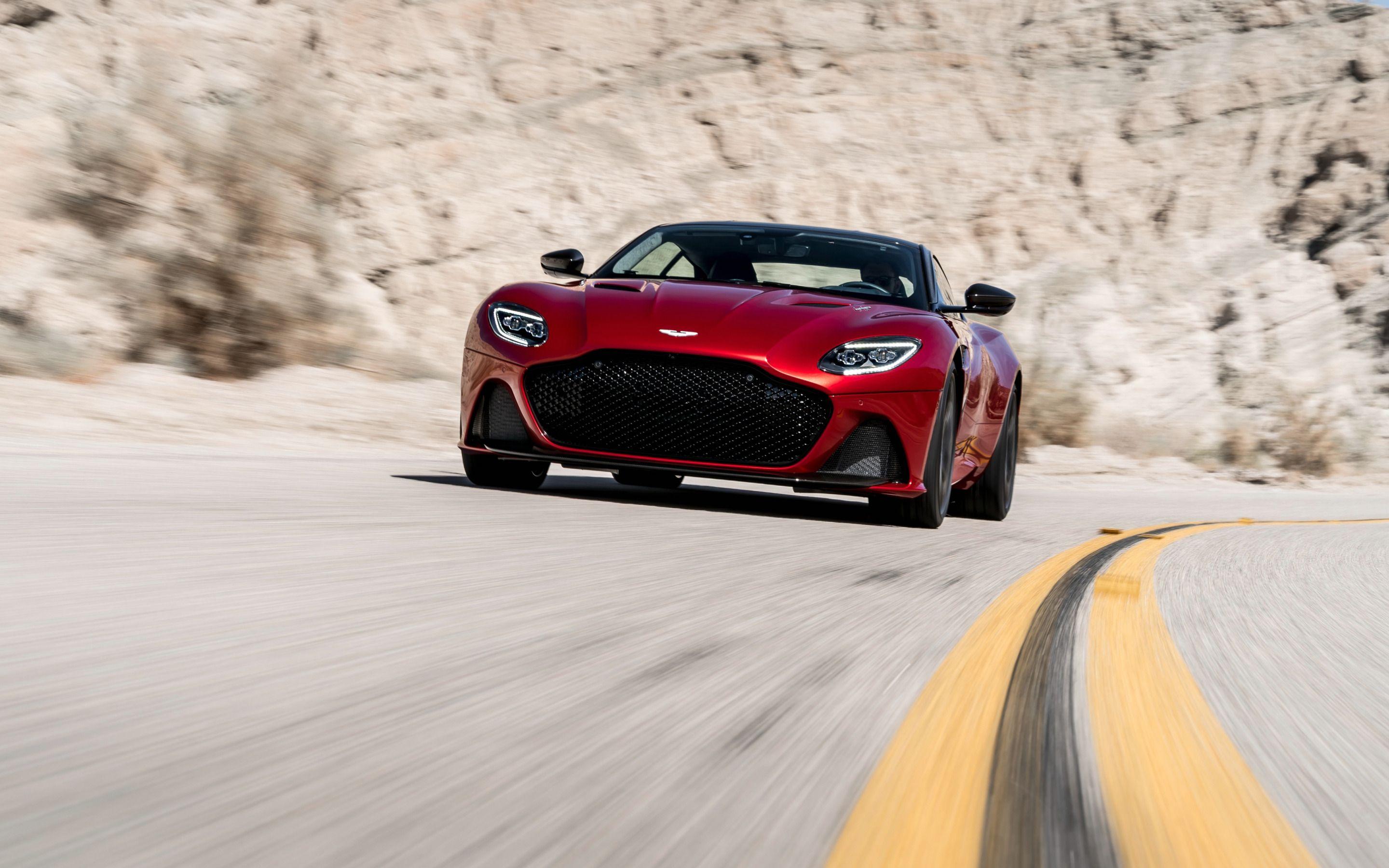 2880x1800 Download wallpaper Aston Martin DBS Superleggera, front view, red supercar, British luxury sports cars, new red DBS, Aston Martin for desktop with resolution 2880x1800. High Quality HD picture wallpaper