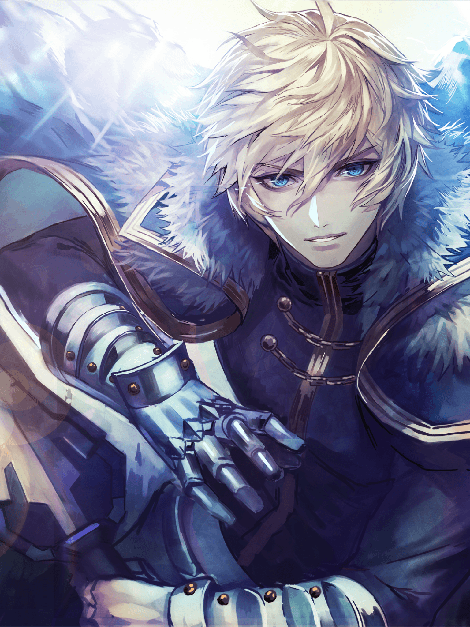 1536x2048 Download 1536x2048 Arthur Pendragon, Fate Prototype, Saber, Blonde, Gloves, Sword Wallpaper for Apple iPad Mini, Apple IPad 4