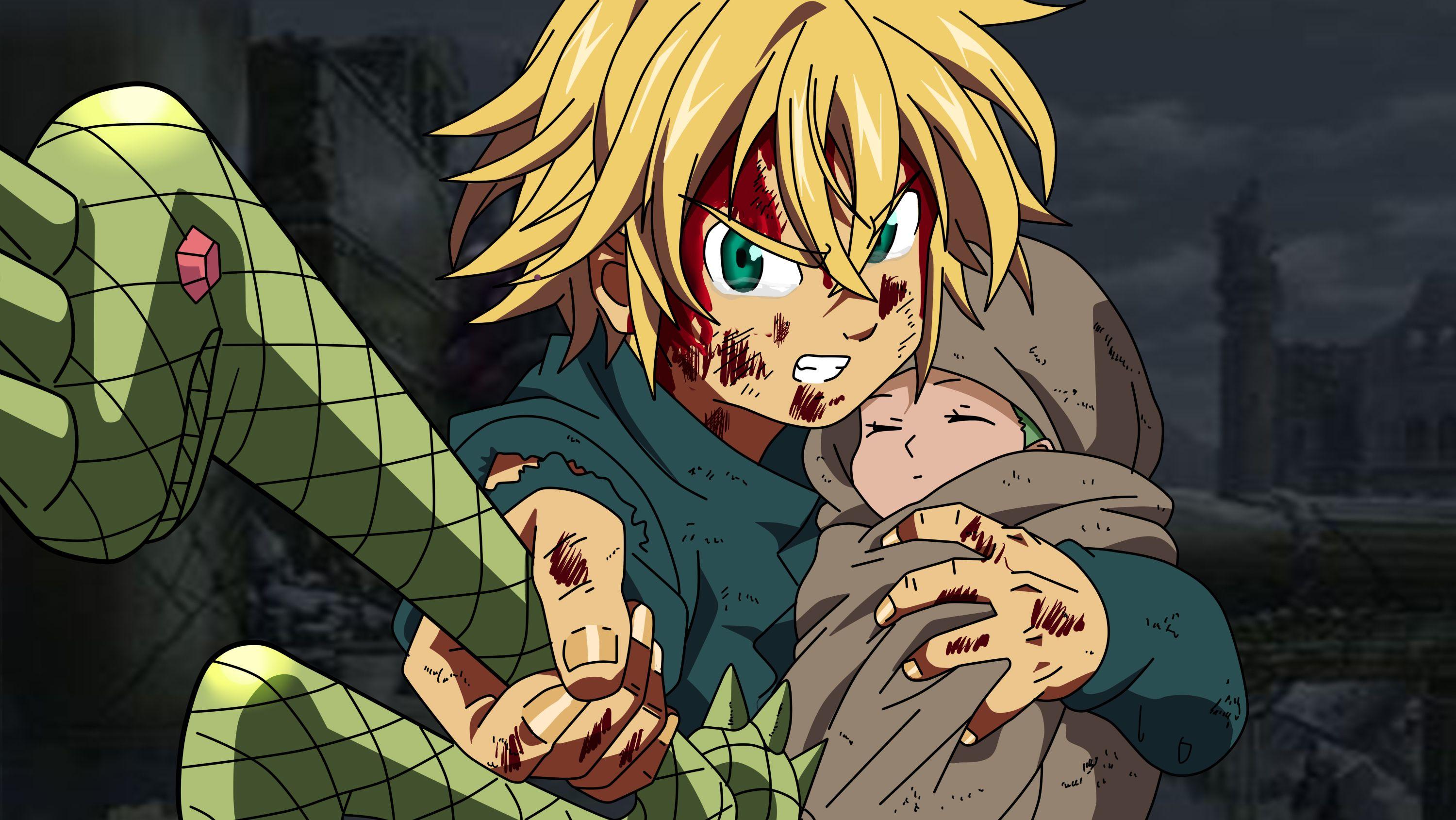3000x1689 3000x1689 Meliodas (The Seven Deadly Sins), Elizabeth Liones wallpaper