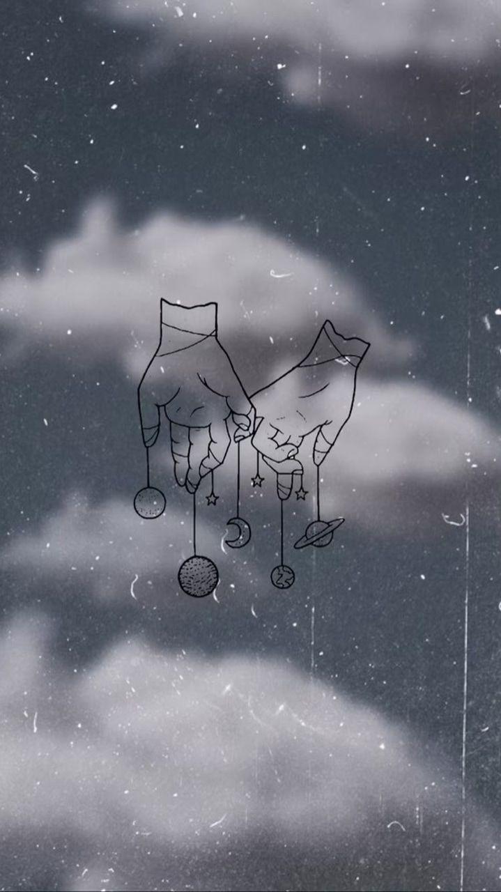 719x1280 wallpaper, clouds, saturn and planets