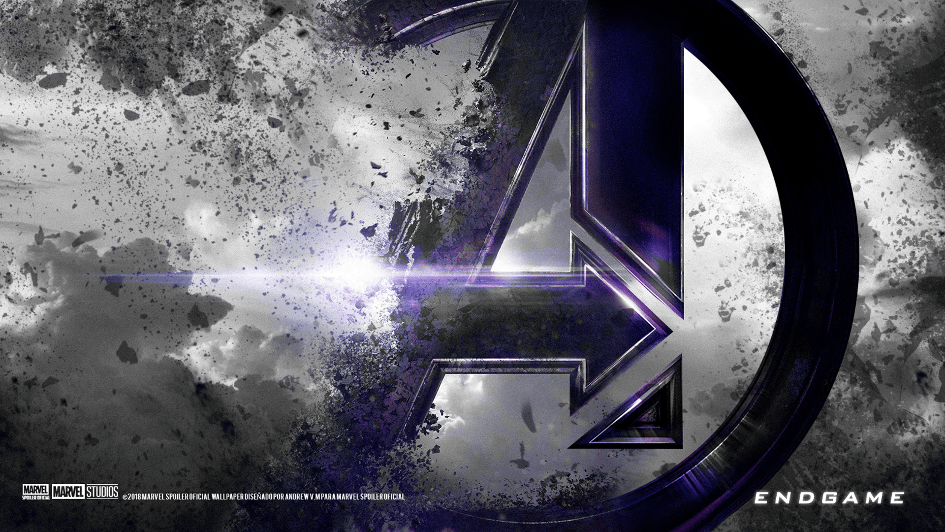 1920x1080 Avengers: Endgame [1920x1080] (Custom Colour Accent: Black Purple). Marvel Wallpaper, Avengers Wallpaper, Marvel Background