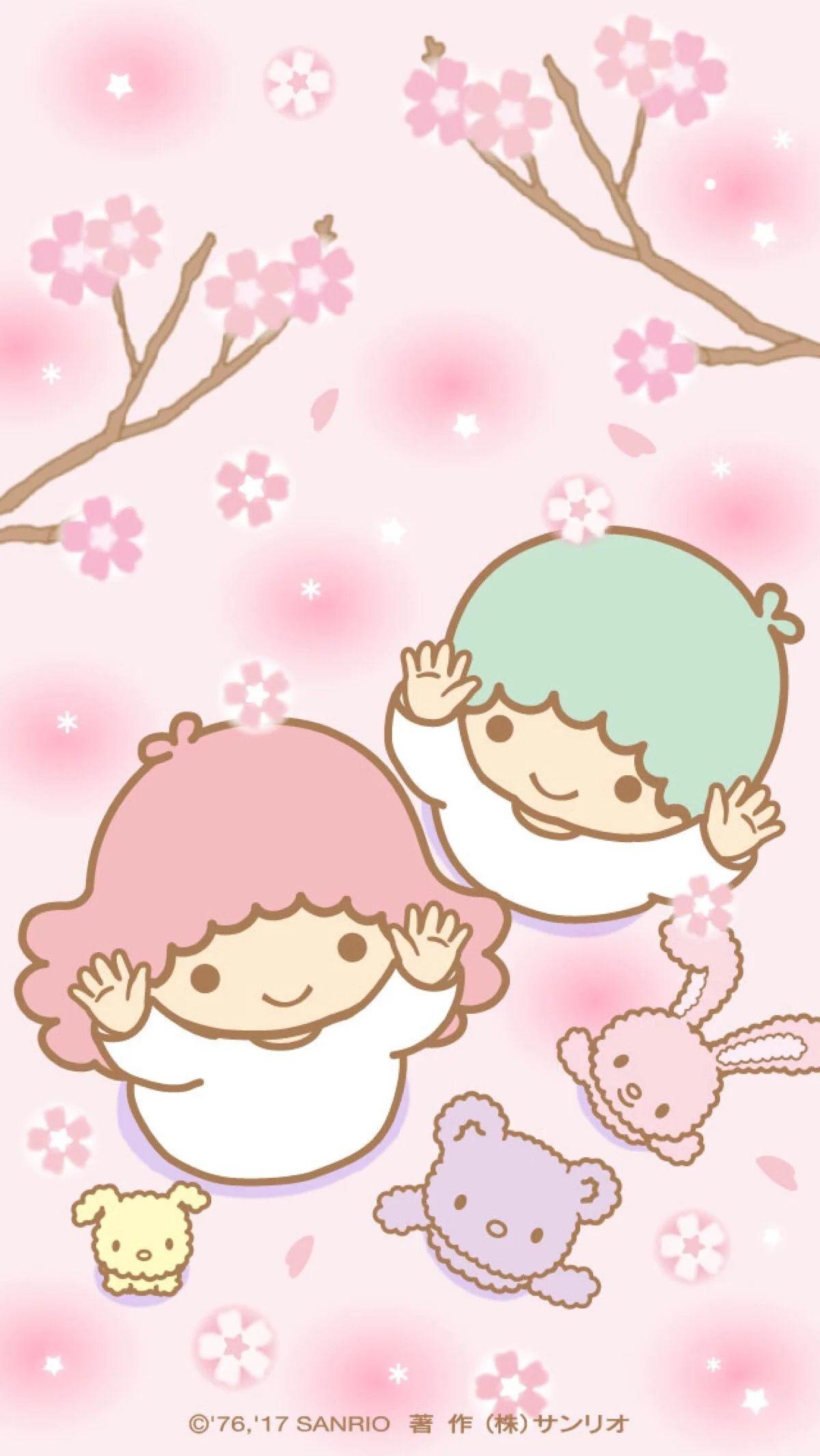1200x2130 Stargazer.nets.hk Collected When Sakura Are Blossoming. On 06 03 2017. Little Twin Stars, Star Wallpaper, Kitty Wallpaper