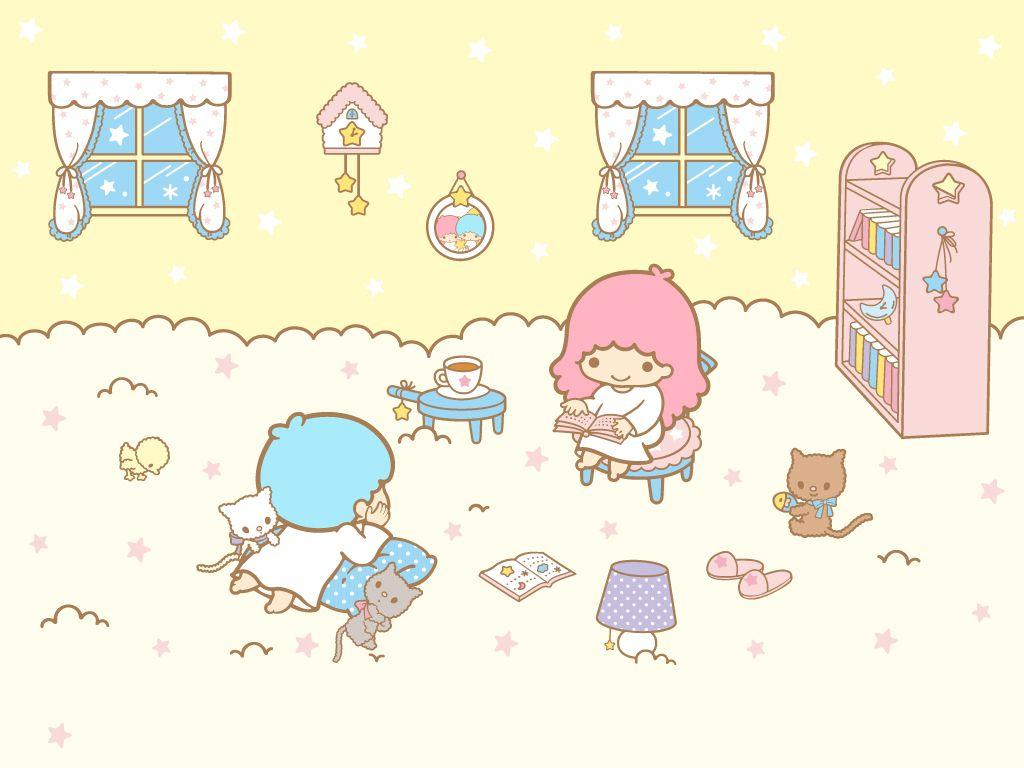 1024x768 Little Twin Stars Wallpaper