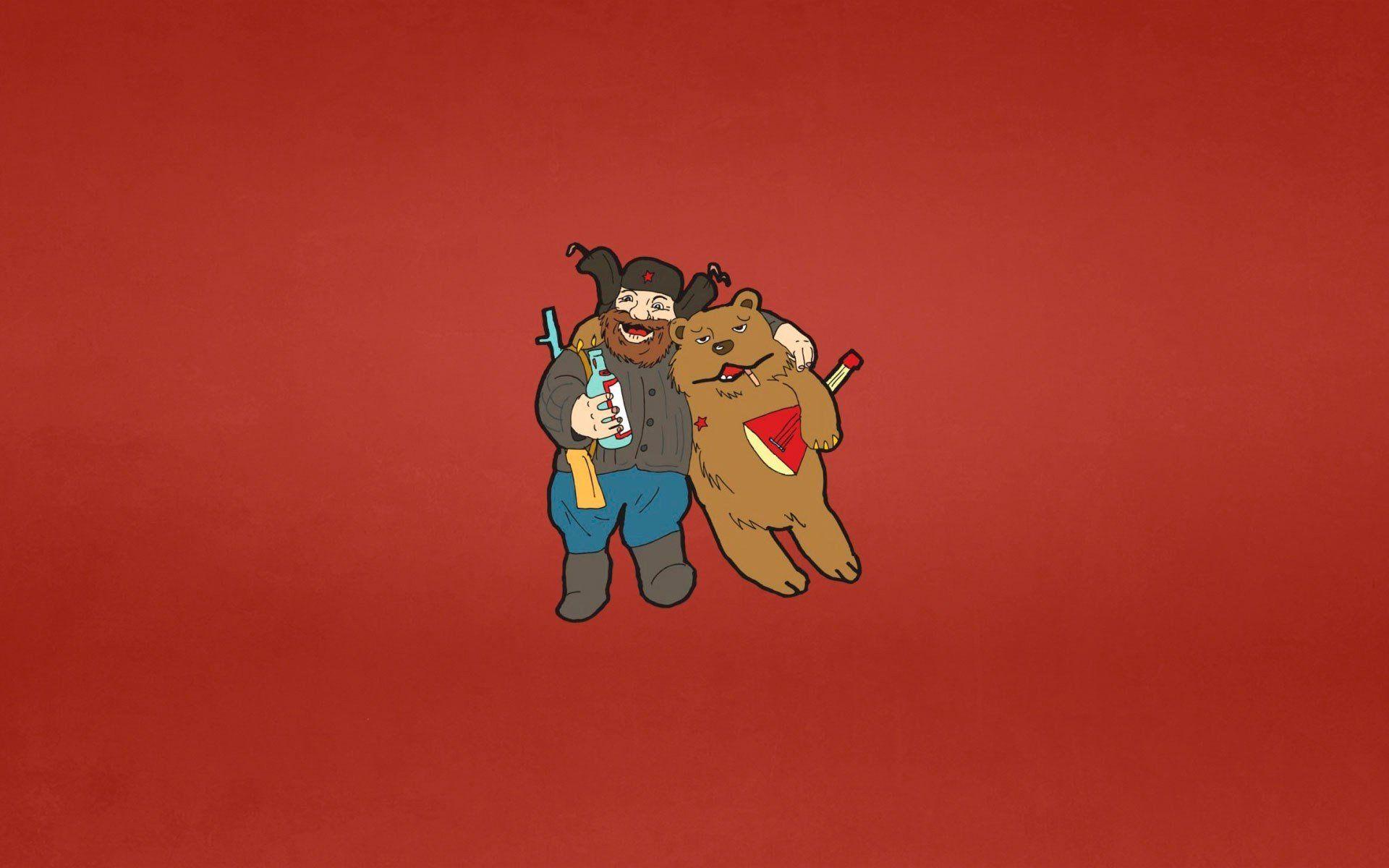 1920x1200 minimalism bears russian drunk wallpaper and background