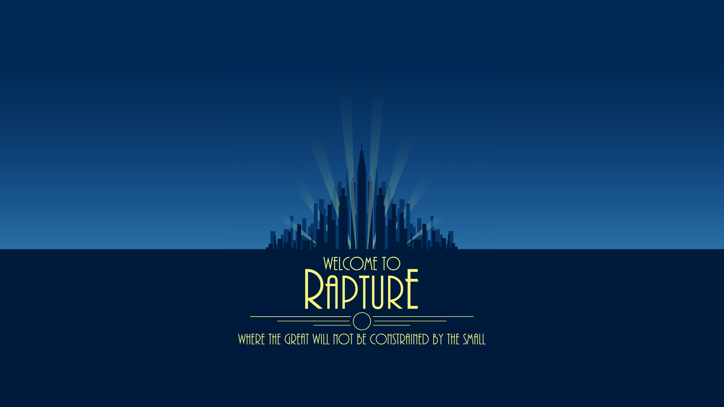 2473x1391 Rapture Bioshock Blue wallpaperx1391