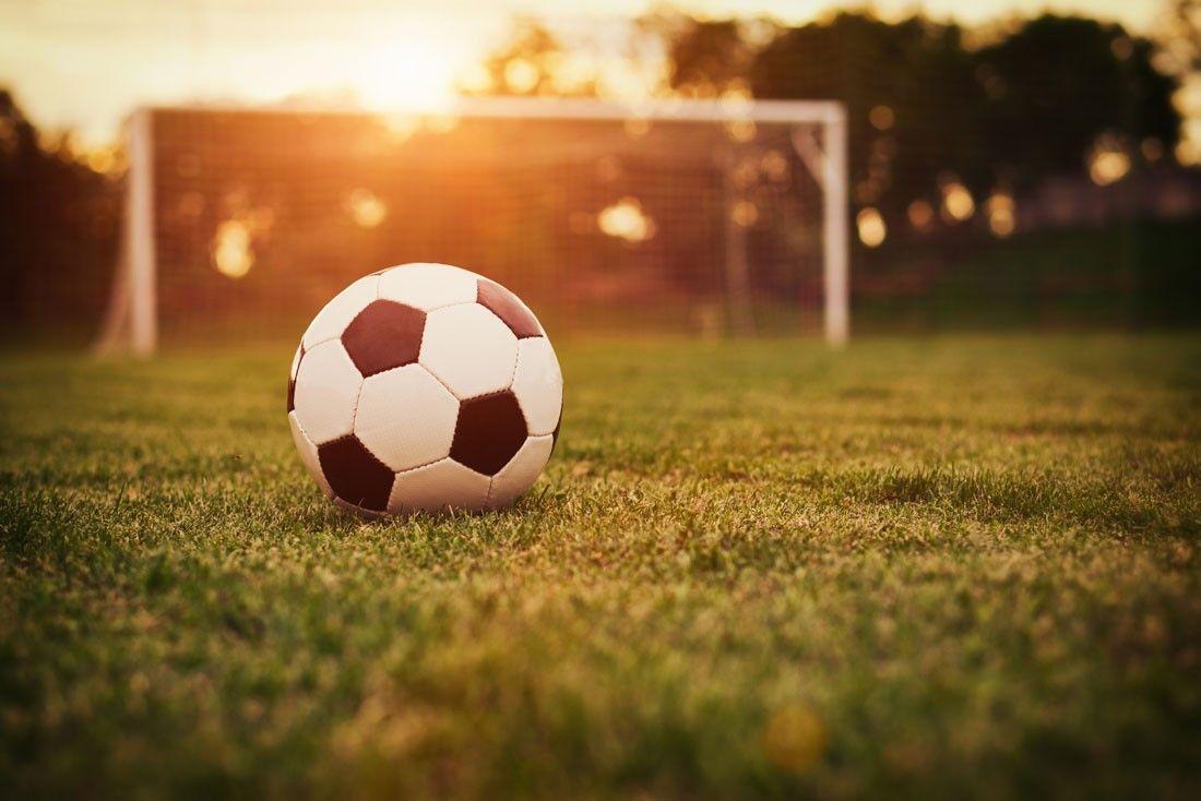1100x734 Turf Soccer Ball On Field HD Wallpaper