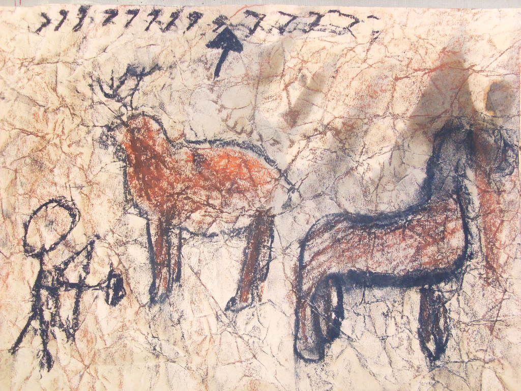 1024x768 Stone Age Boy: Cave Painting Art Activity