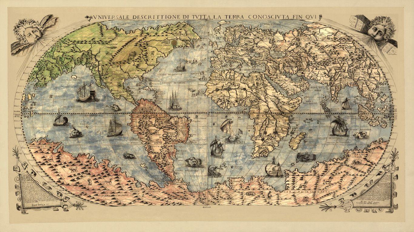 1366x768 Wallpaper Map