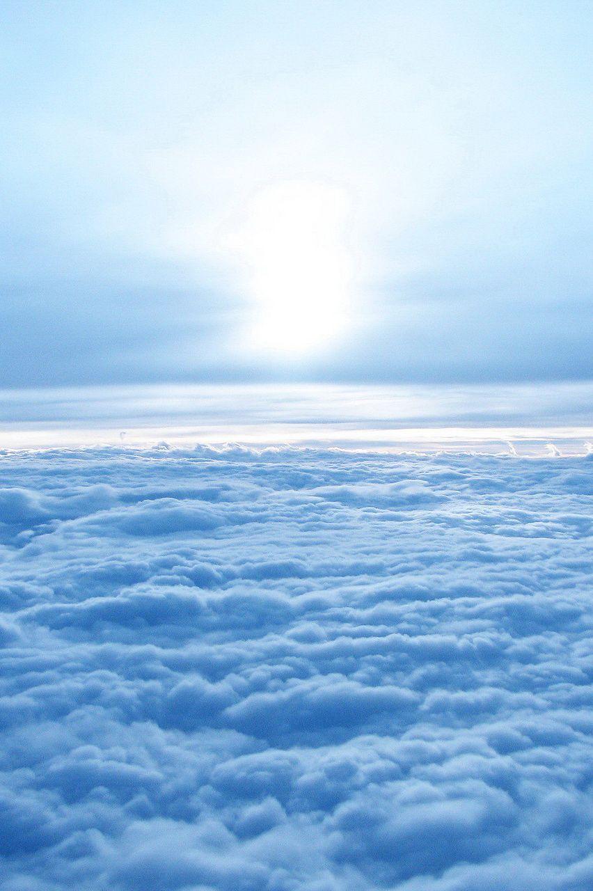 852x1280 Sea of Clouds. Blue sky wallpaper, Blue aesthetic pastel, Light blue aesthetic