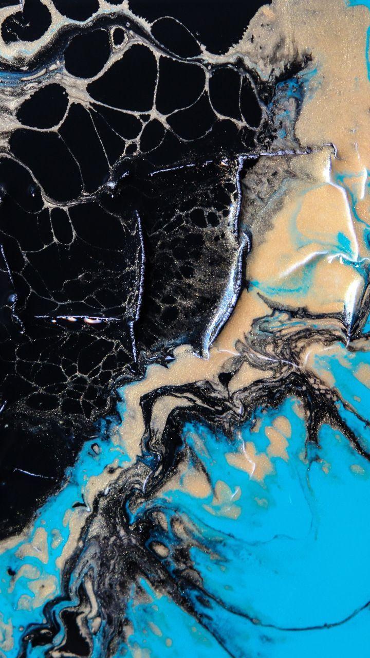 720x1280 Abstract, paint, teal black, abstract, 720x1280 wallpaper. Abstract art wallpaper, Artistic wallpaper, Abstract