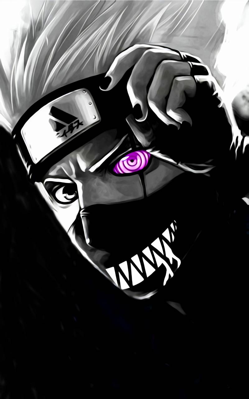 Kakashi Hatake Wallpaper 4K, AMOLED, Naruto, Black background