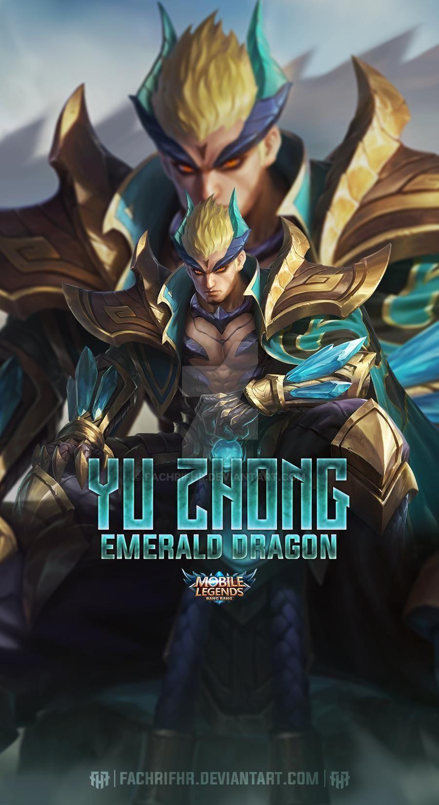 900x1650 Yu Zhong Emerald Dragon. Mobile legend wallpaper, Mobile legends, Emerald dragon