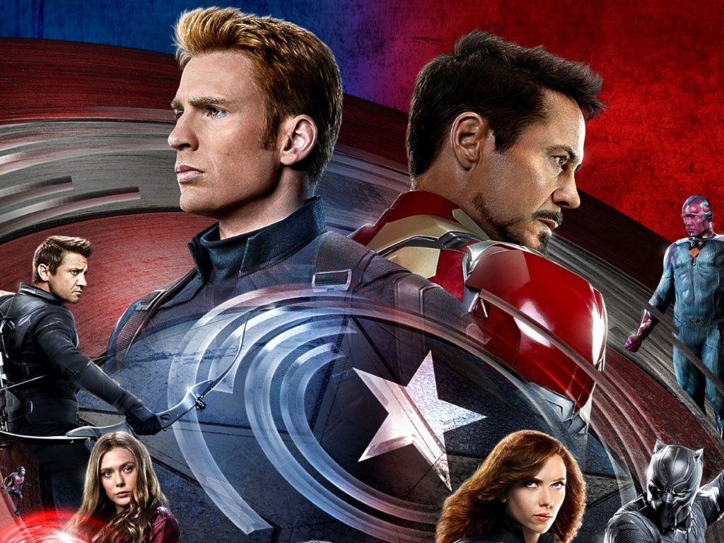 Hình nền phim Captain America Civil War HQ 1024x768.  Đội trưởng Mỹ