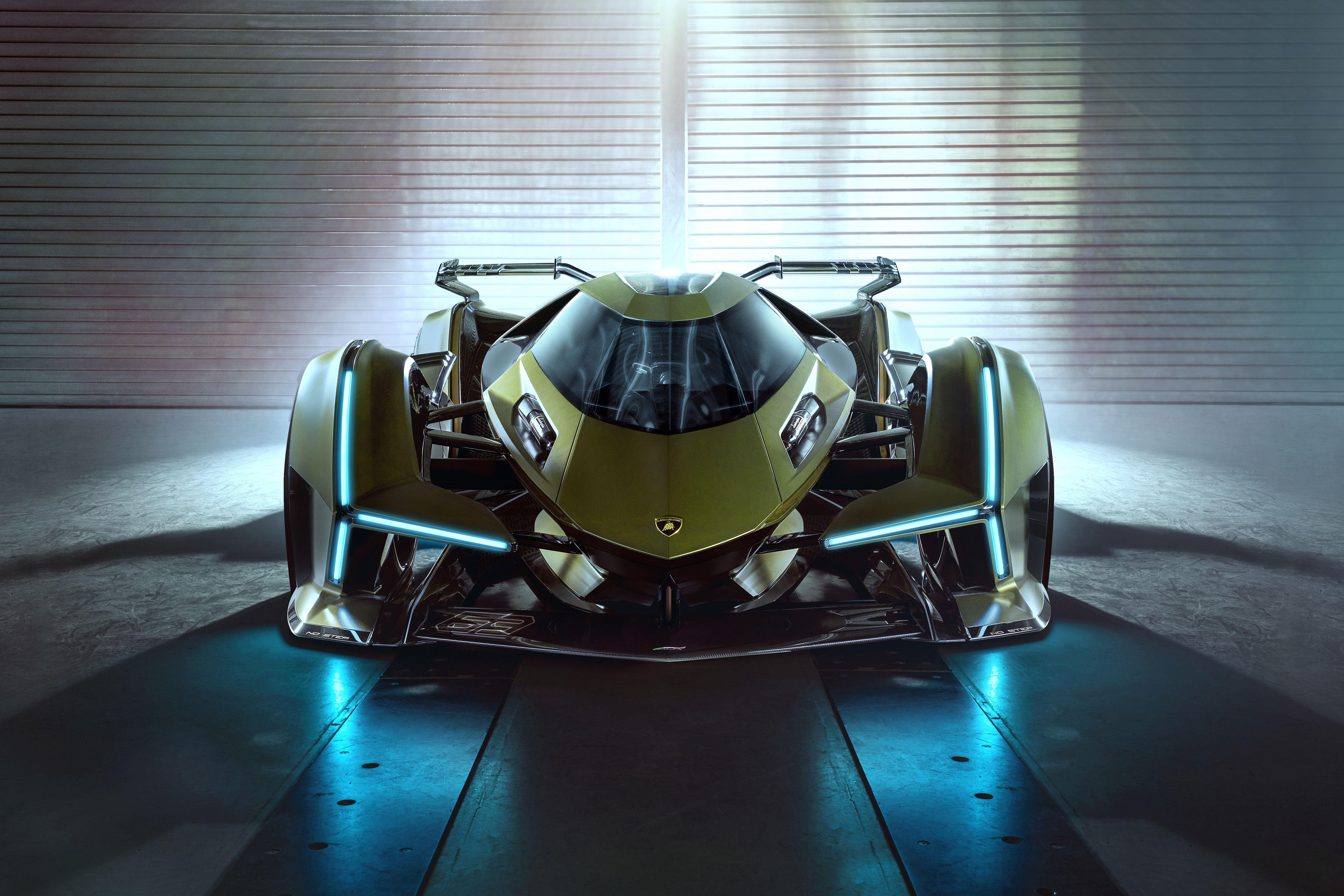 7824x5218 Lamborghini Lambo V12 Vision Gran Turismo Front View, HD Cars, 4k Wallpaper, Image, Background, Photo and Picture