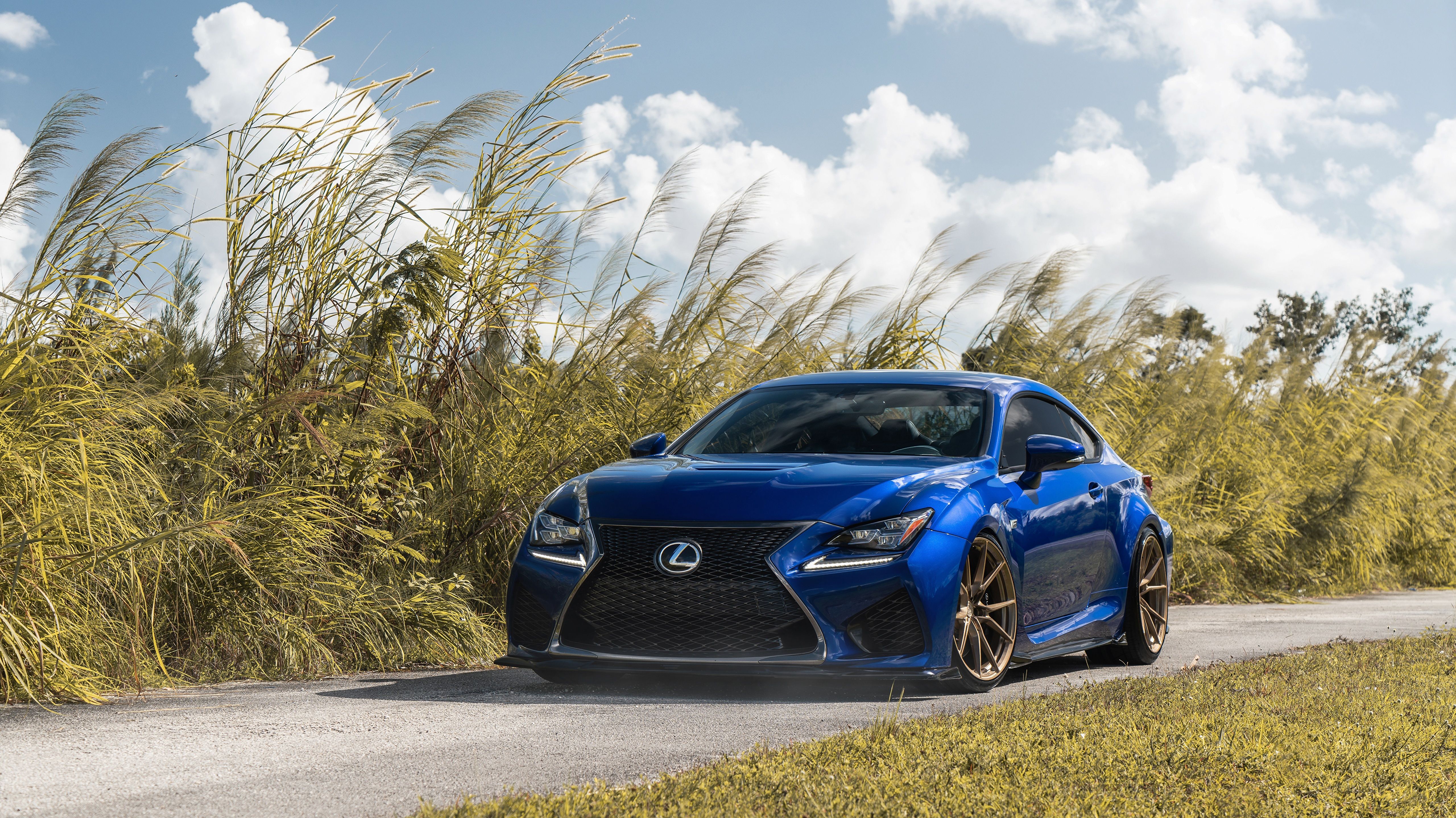 5120x2880 Blue Lexus RC F