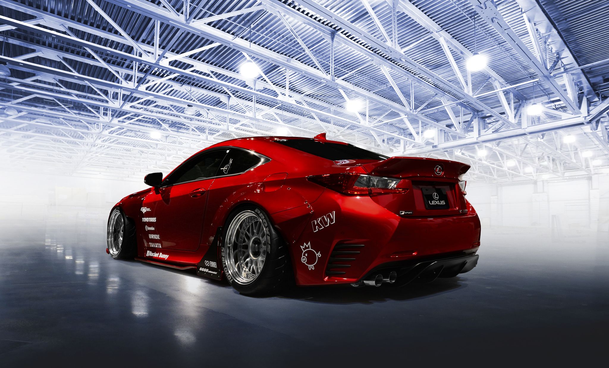 2048x1239 Wallpaper Car, Red, Tuning, Rocket Bunny, Lexus RC F For Mobile And Desktop, Section Lexus, Resolution 2048x1239