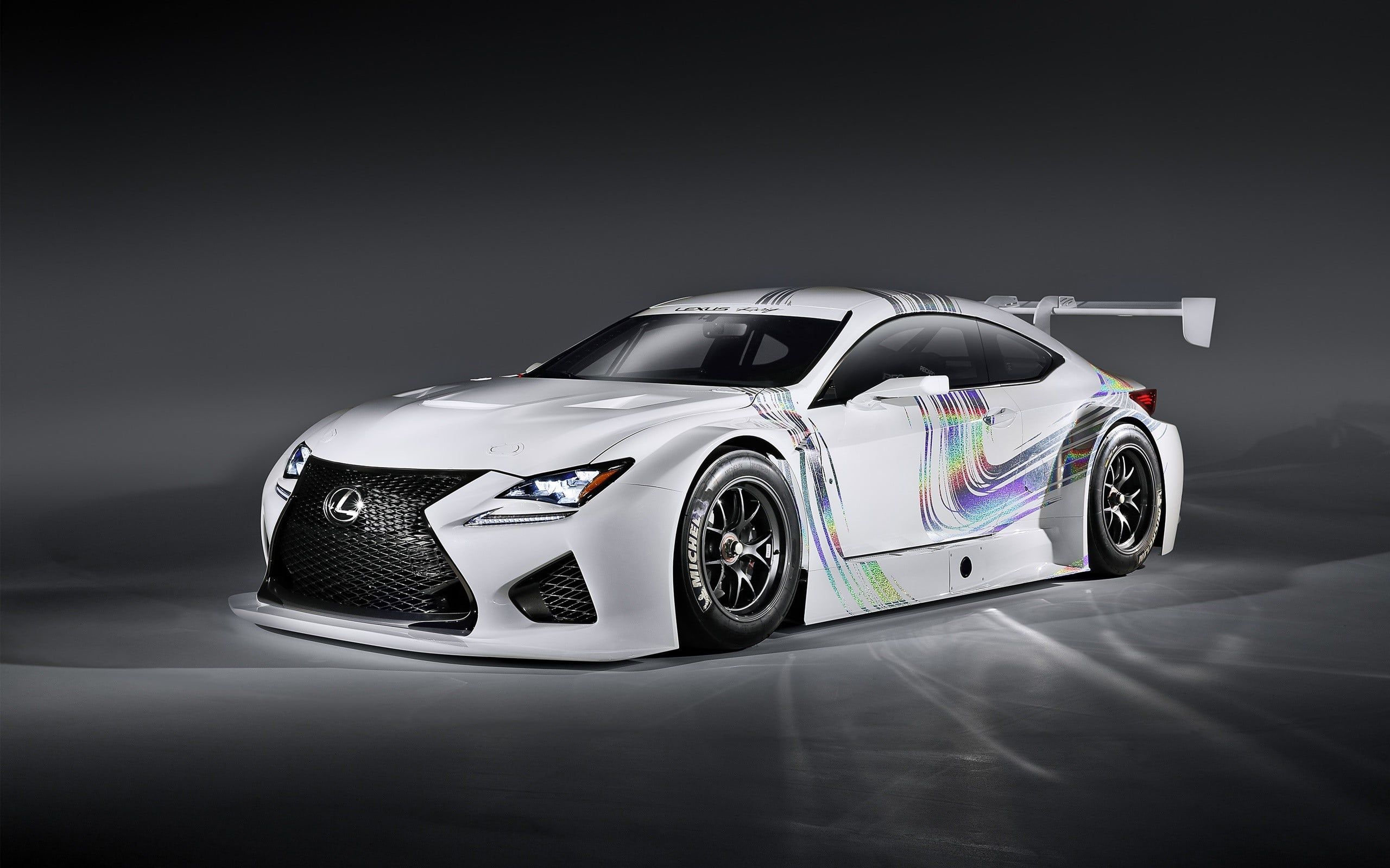2560x1600 Lexus RC F GT3 Concept white Wallpaper 2K for Desktop