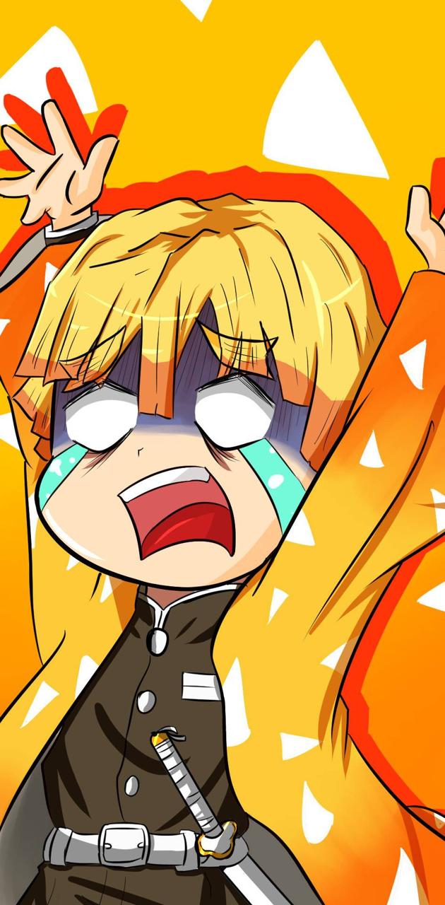 630x1280 Zenitsu Chibi Wallpaper
