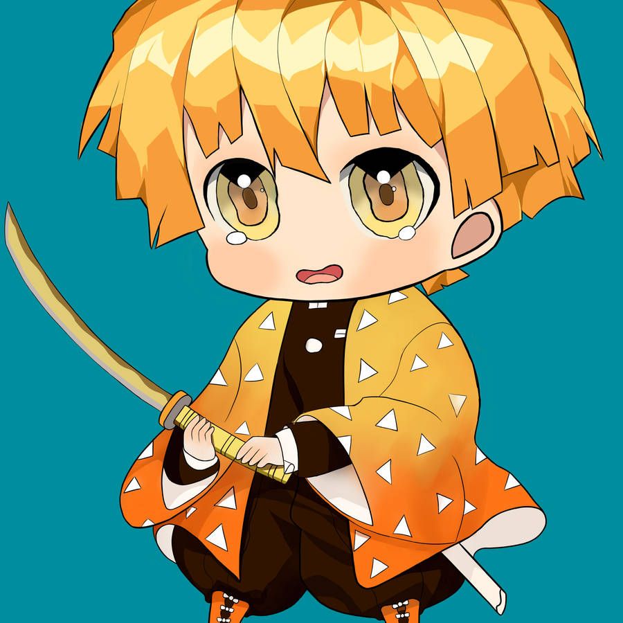 900x900 Zenitsu Pfp Chibi Wallpaper