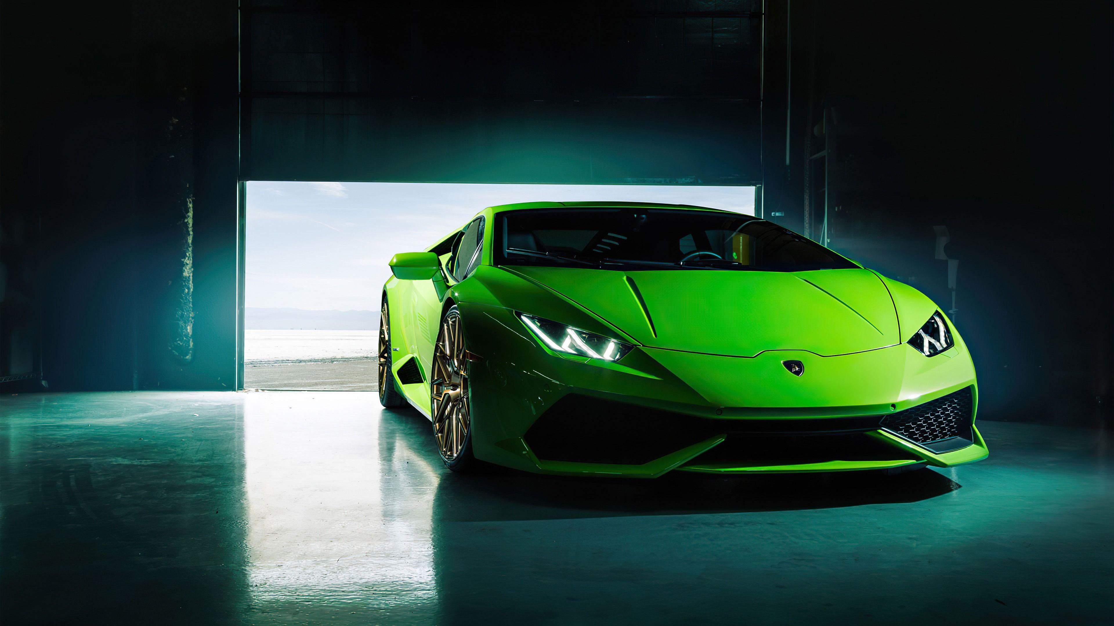 3840x2160 Green Lamborghini Huracan 2020 HD Wallpaper for 4K Desktop
