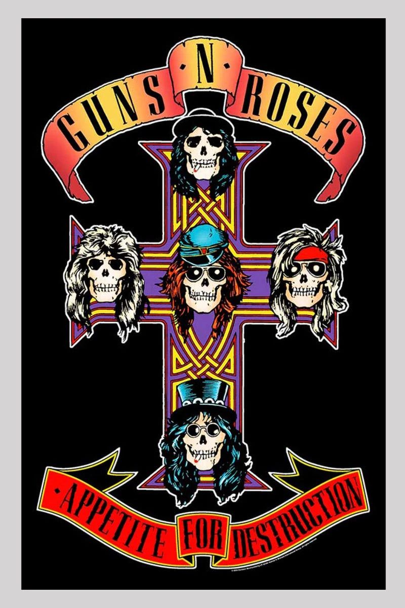 800x1200 Guns N' Roses Textile Poster: Appetite For Destruction Wall Art