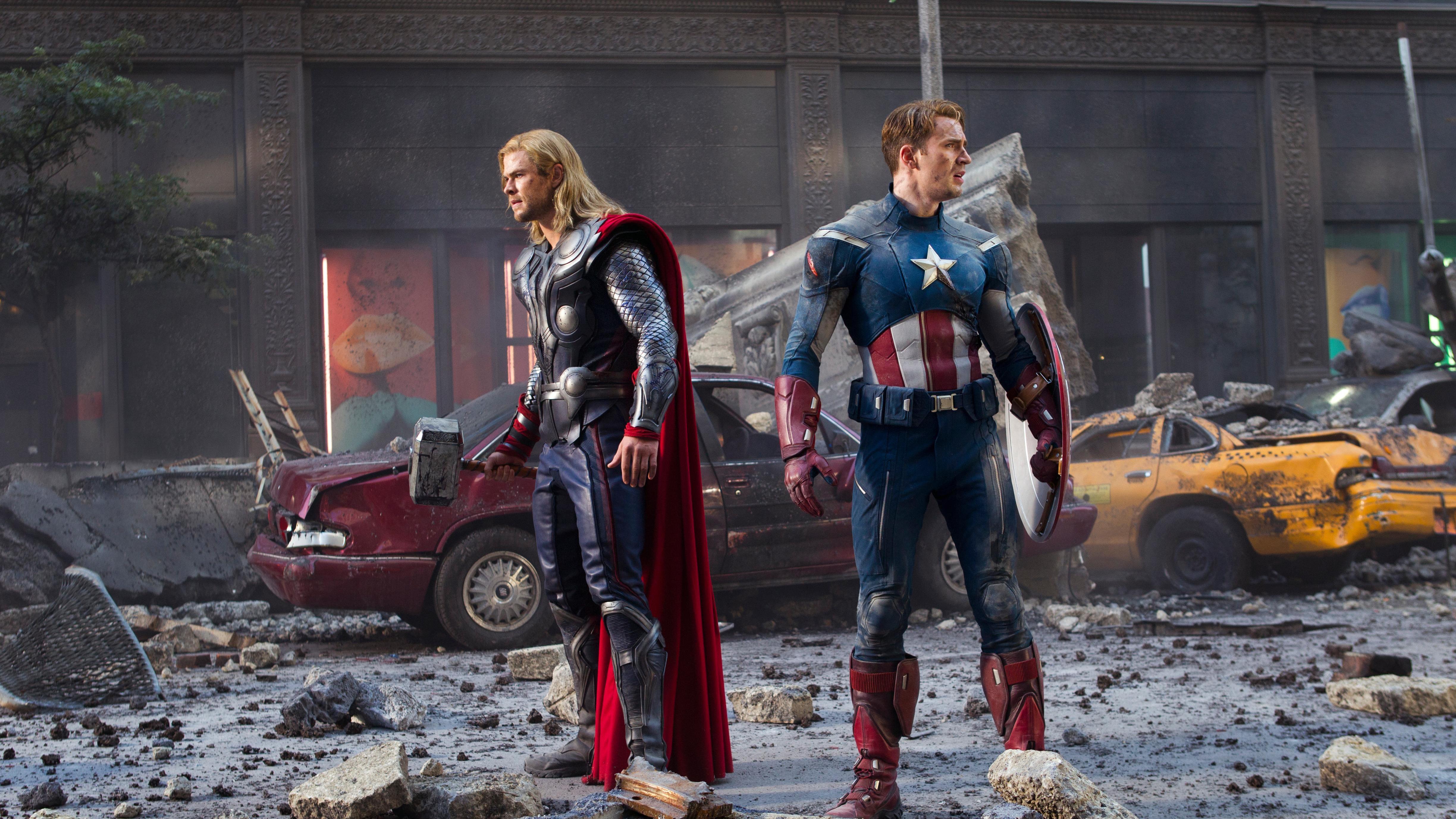 4896x2754 Captain America Và Thor, Phim HD, Hình nền 4k, Hình ảnh