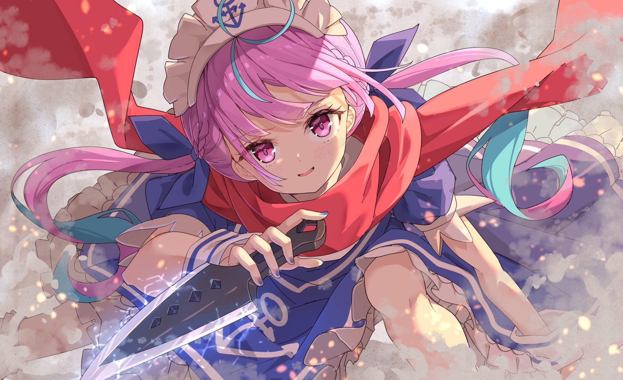 2048x1248 VTuber - Minato Aqua - Apex Legends 1080P [Wallpaper Engine Anime)
