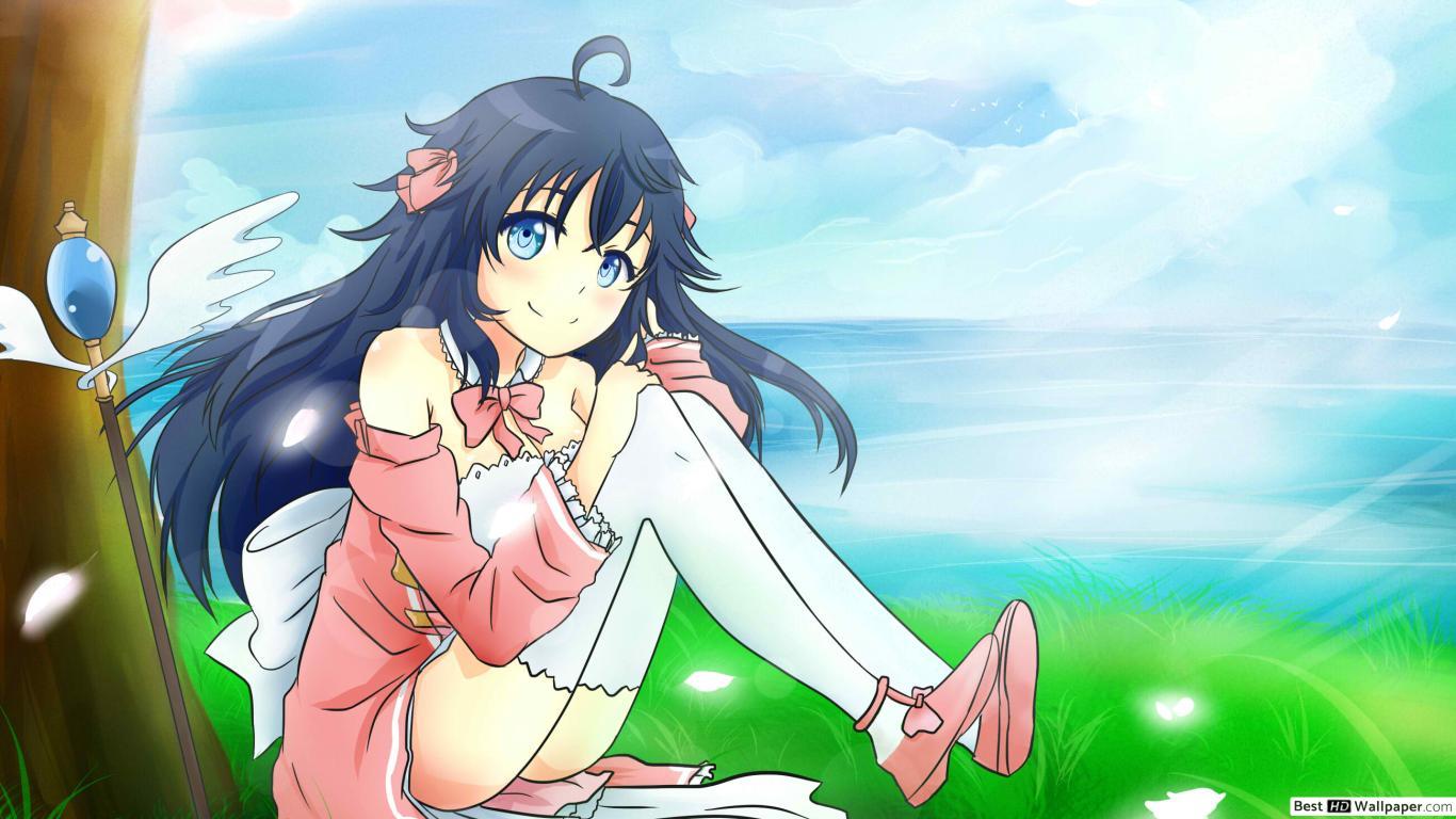 1366x768 Ako Tamaki Wallpaper