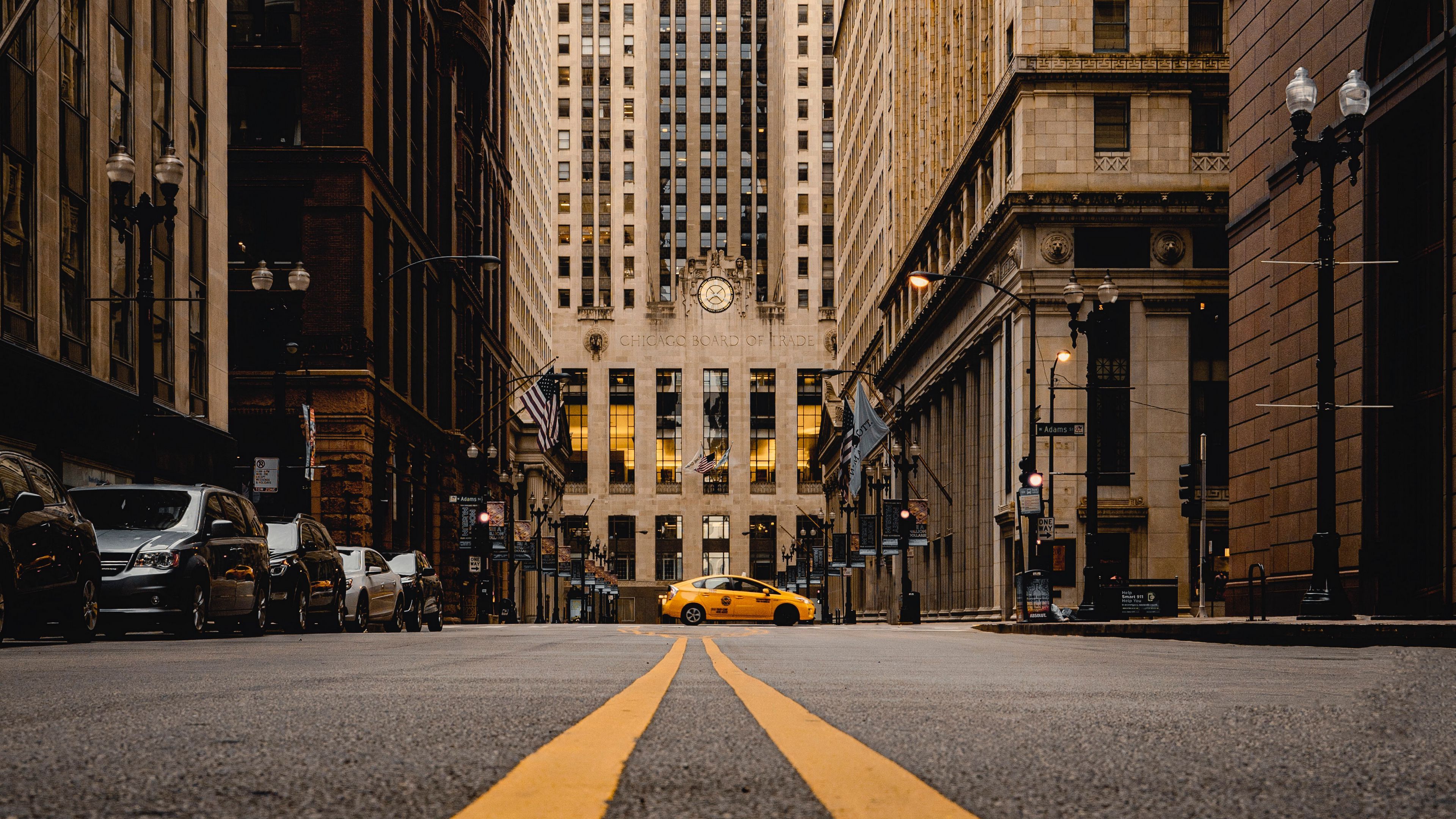 3840x2160 Download wallpaper 3840x2160 buildings, architecture, city, road, marking 4k uhd 16:9 HD background