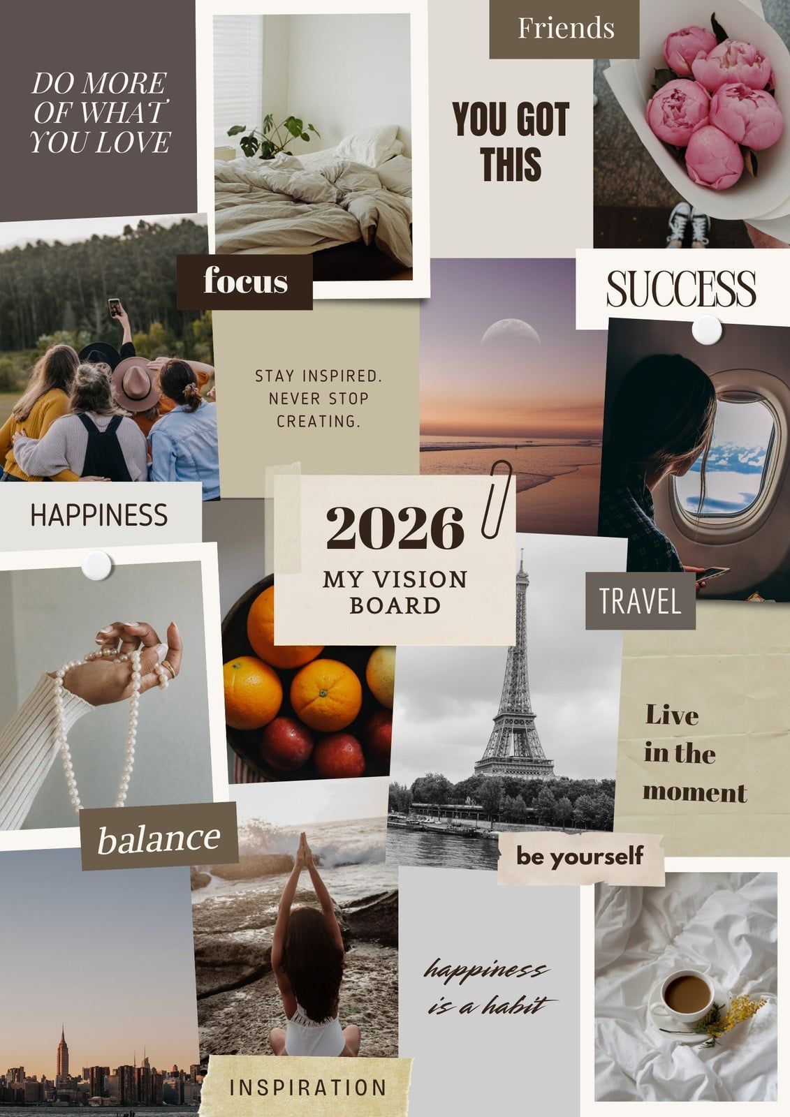 1131x1600 Free and customizable vision board templates