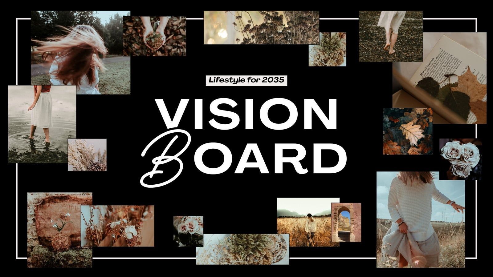 1600x900 Free and customizable vision board templates