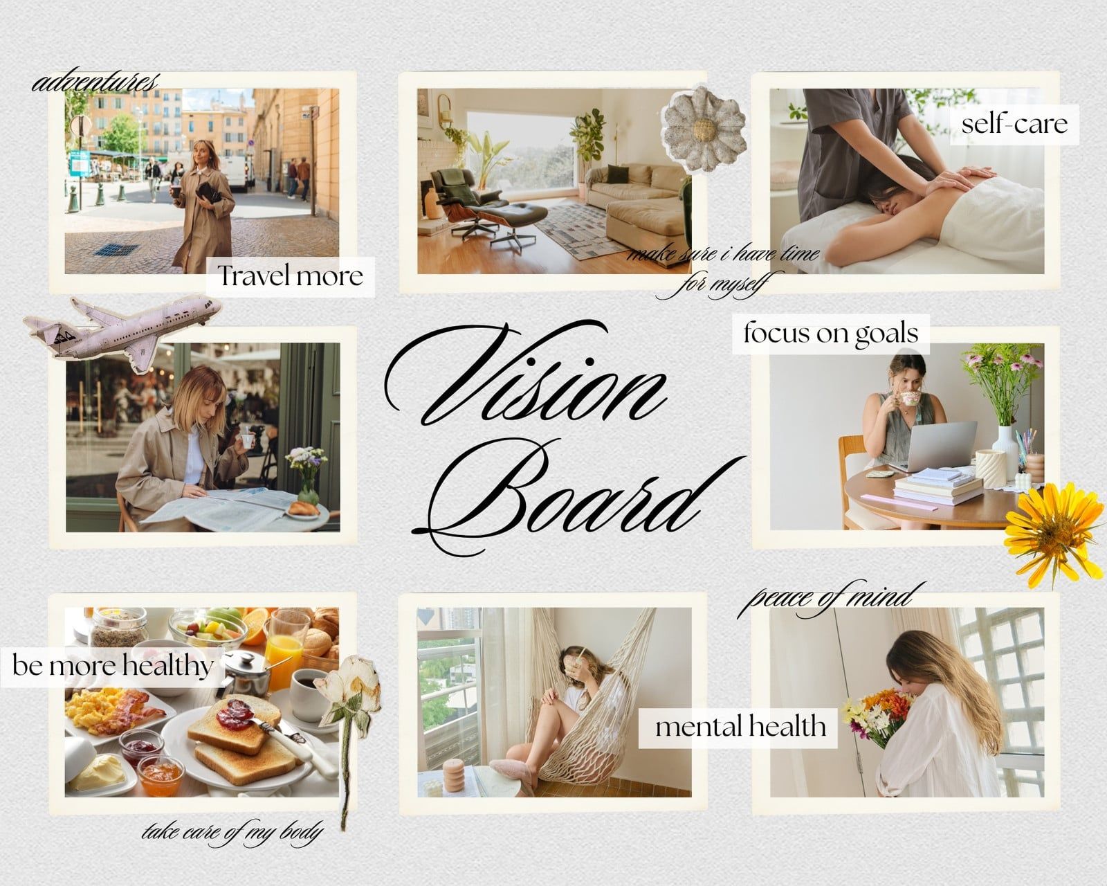 1600x1280 Free and customizable vision board templates