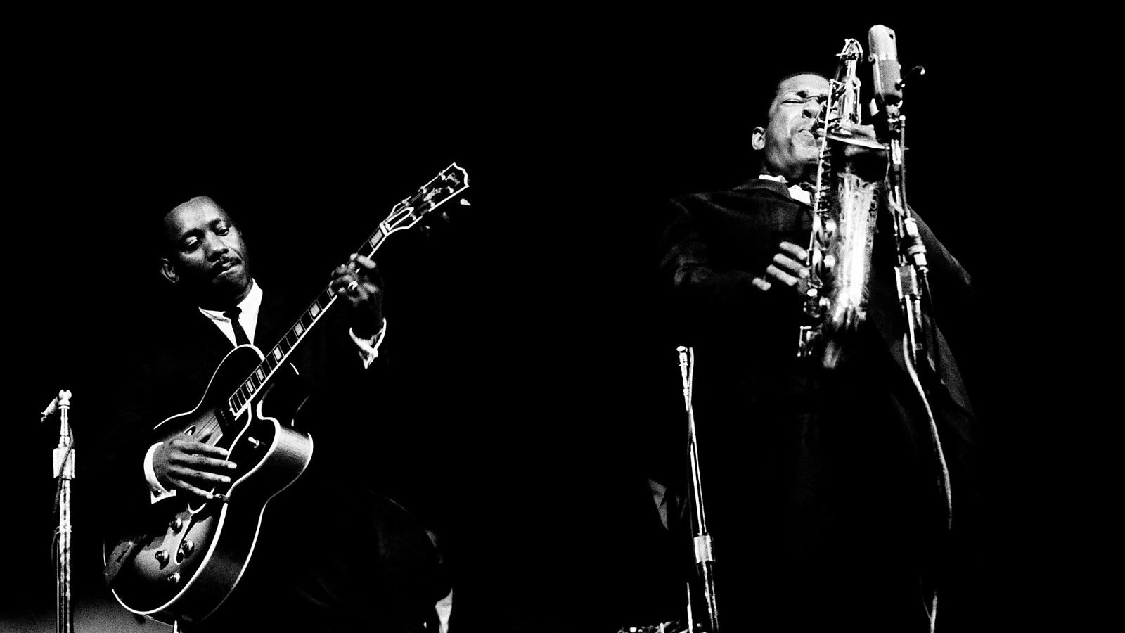 1600x900 Wes Montgomery with John Coltrane