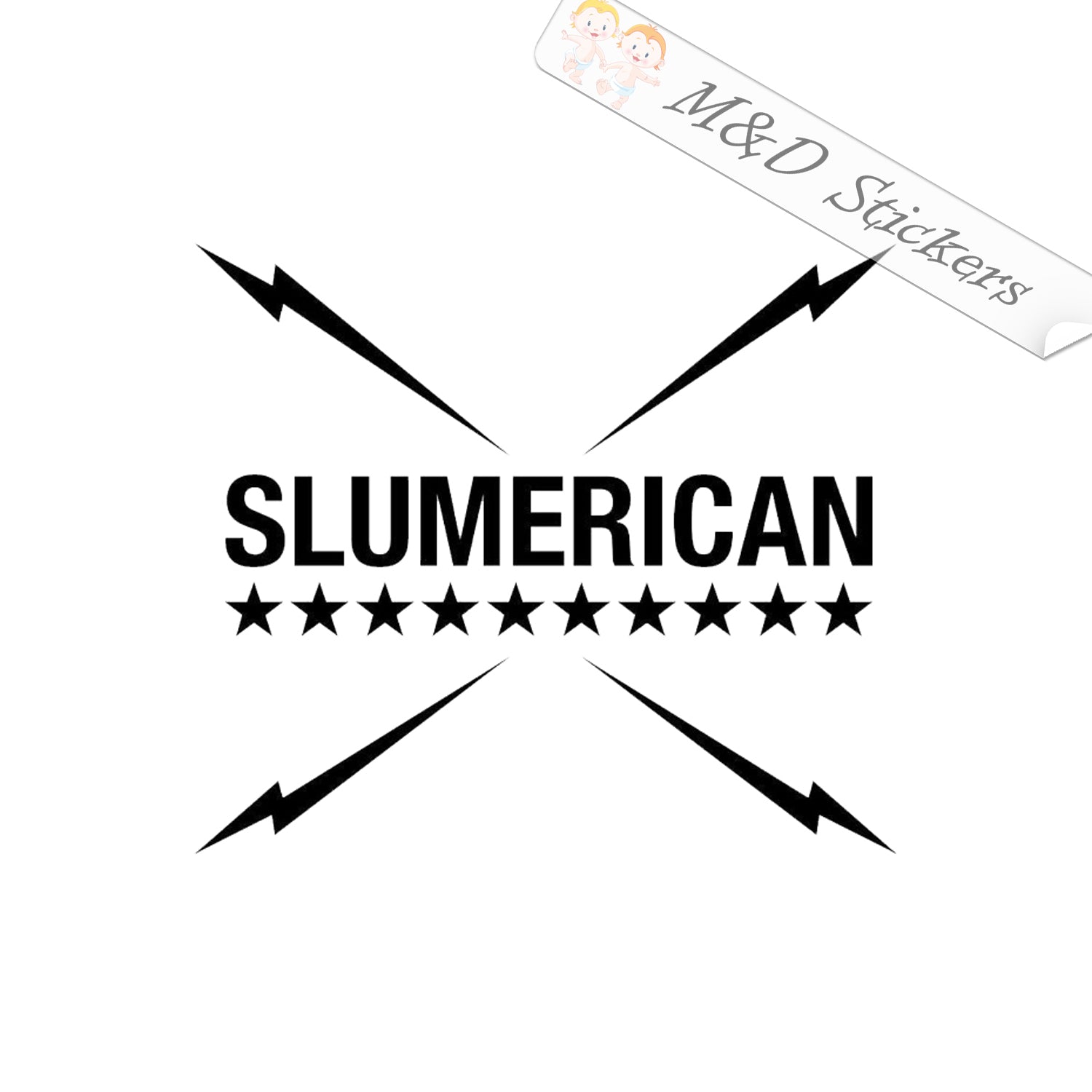 1500x1500 Slumerican Logo (4.5) Vinyl Decal in Different colors & size fo
