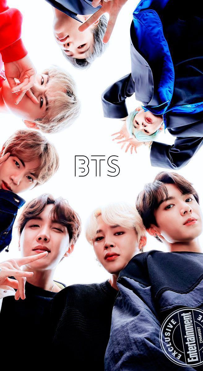 656x1200 BTS Members With Logo Wallpaper