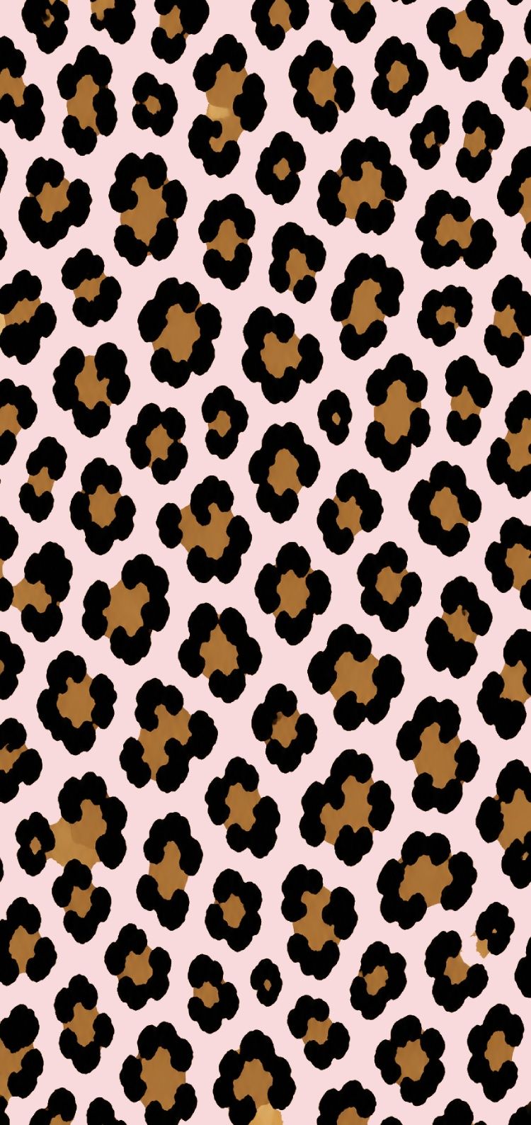 750x1588 Cute Pink Leopard Print Phone Wallpaper