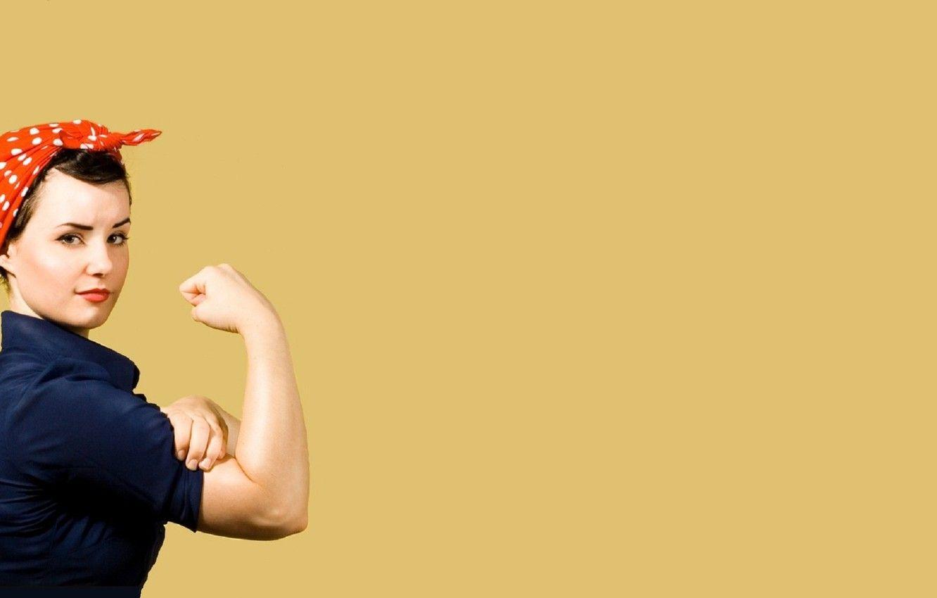 1332x850 Wallpaper girl, poster, gesture, Cleansize Rosie, rosie the riveter, We can do it! image for desktop, section стиль