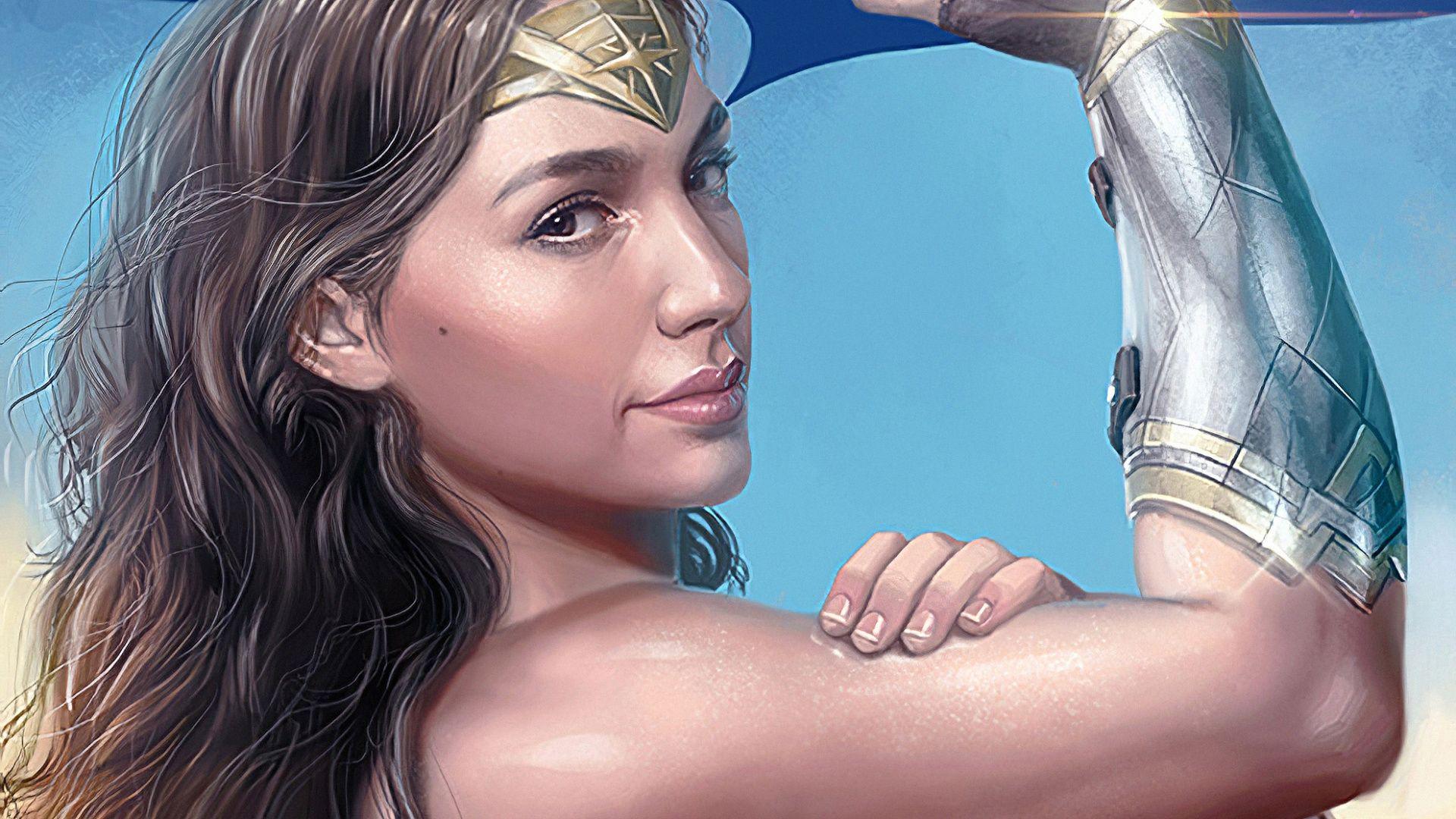 1920x1080 Wonder Woman As Rosie The Riveter