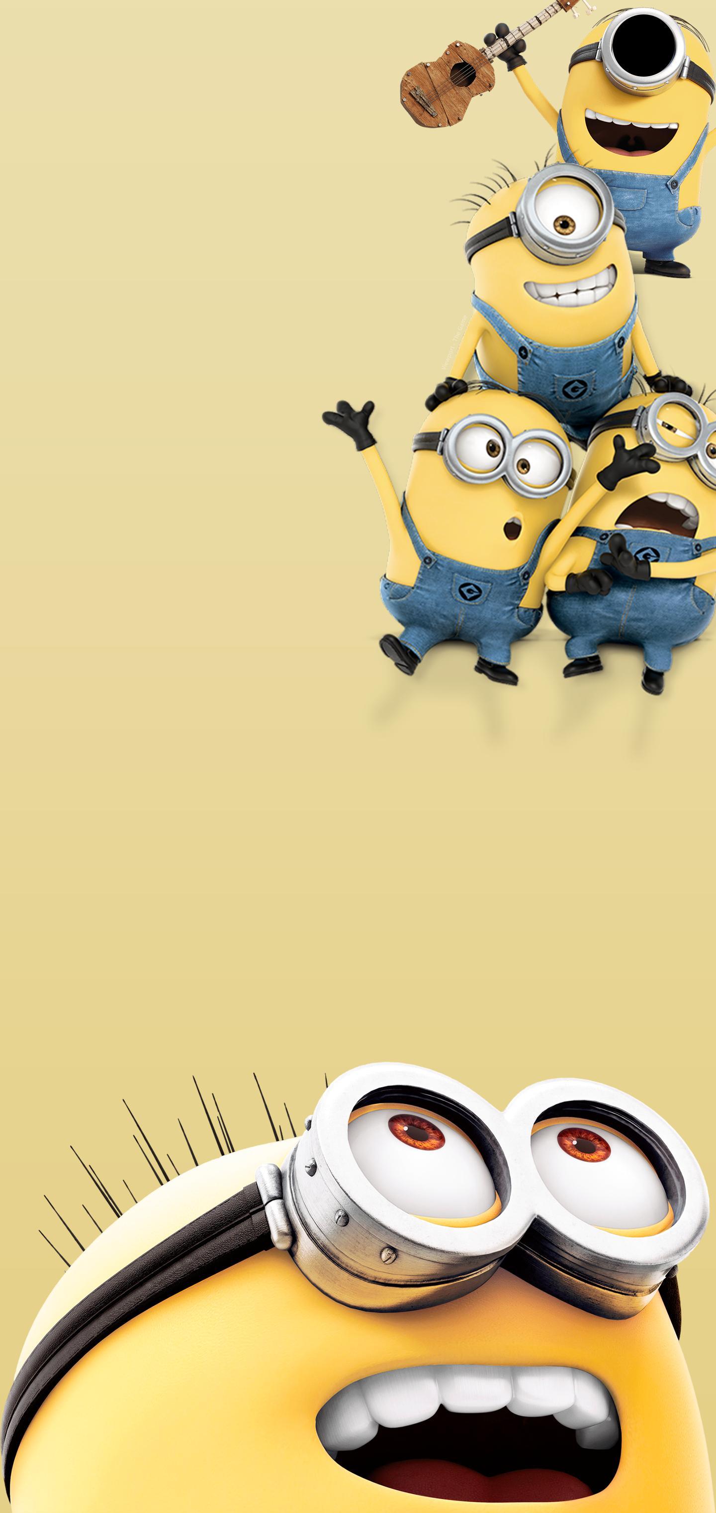 1440x3040 Minions Amoled Wallpaper