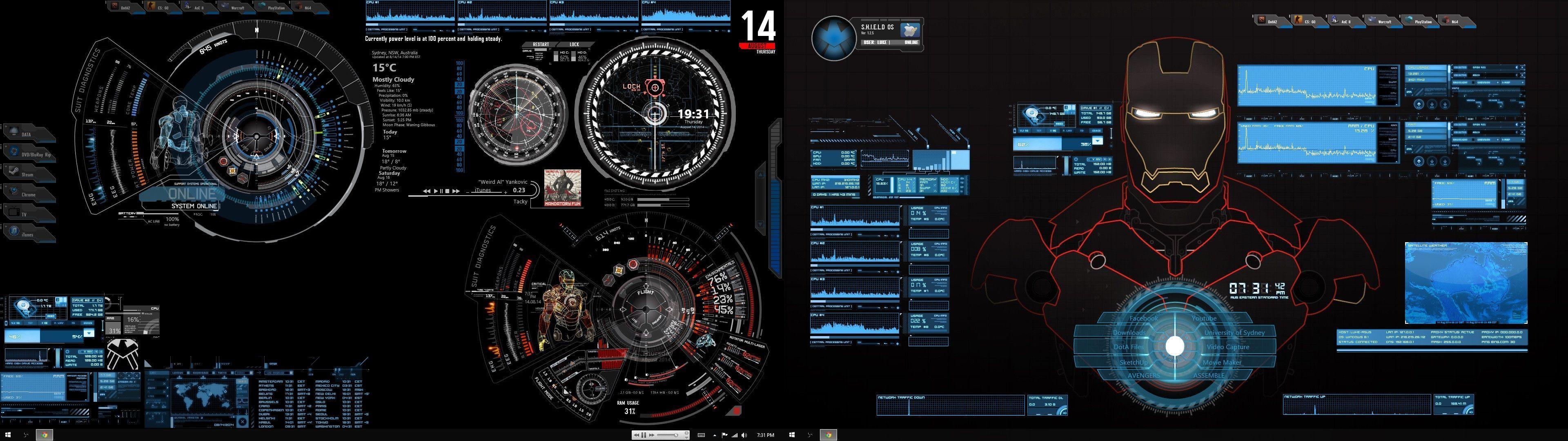 3840x1080 Nerd Dual Monitor Wallpaper