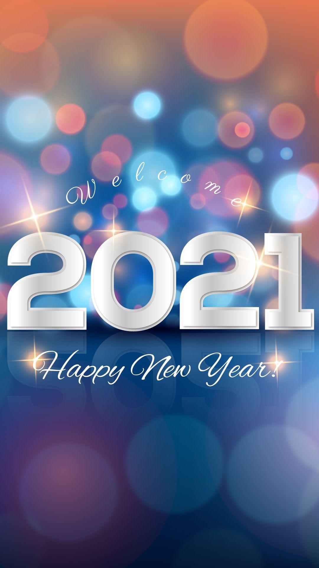 1080x1920 Happy New Year 2021 4k Wallpaper
