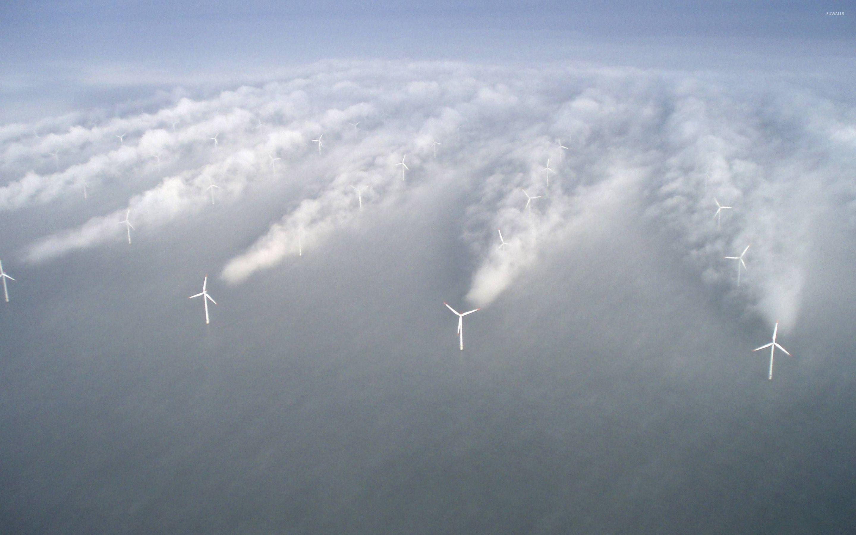 2880x1800 Off shore wind turbine, Denmark wallpaper wallpaper