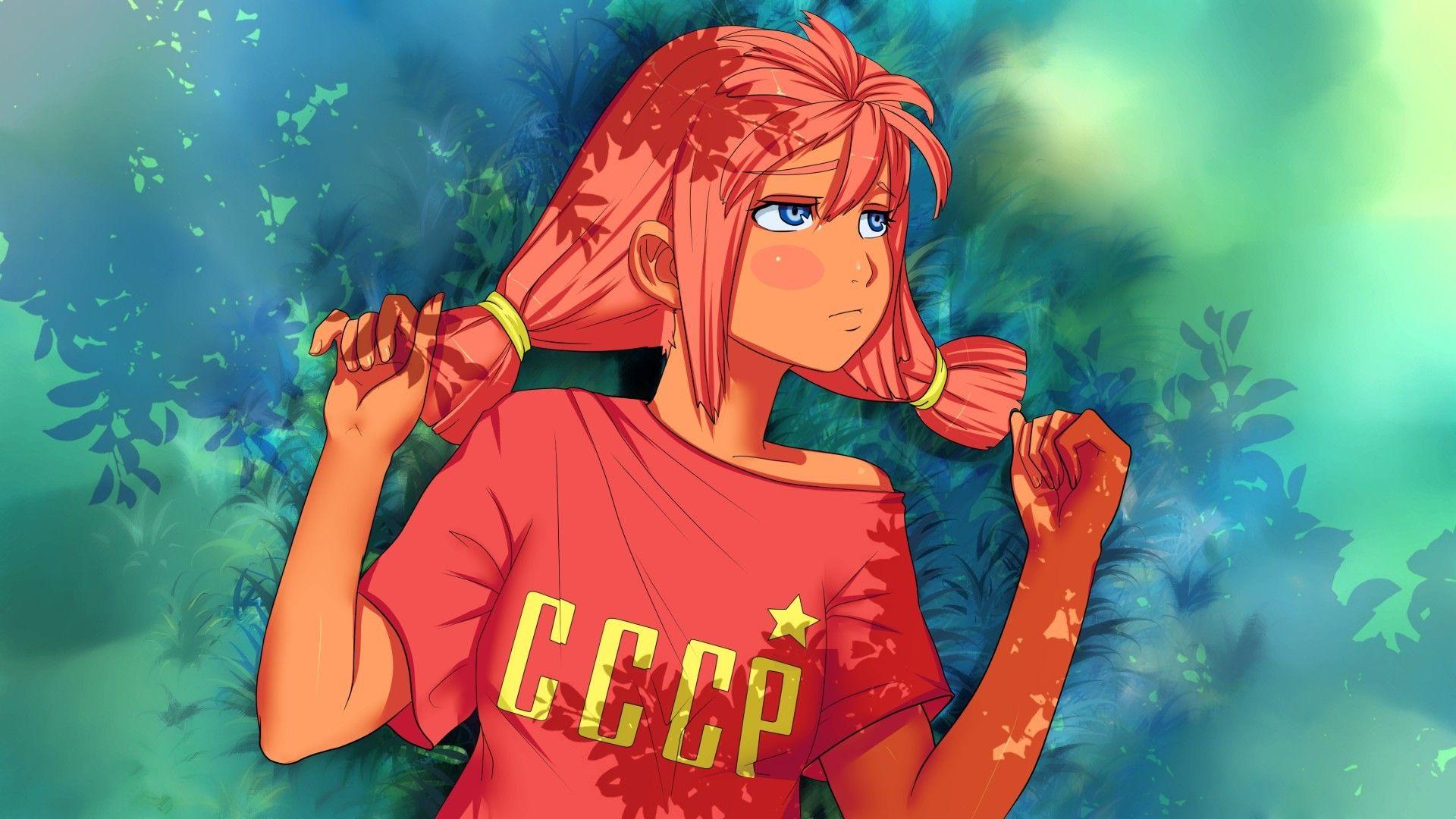 1920x1080 Wallpaper Everlasting summer, Girl, Tails, Jersey, Ussr HD, Picture