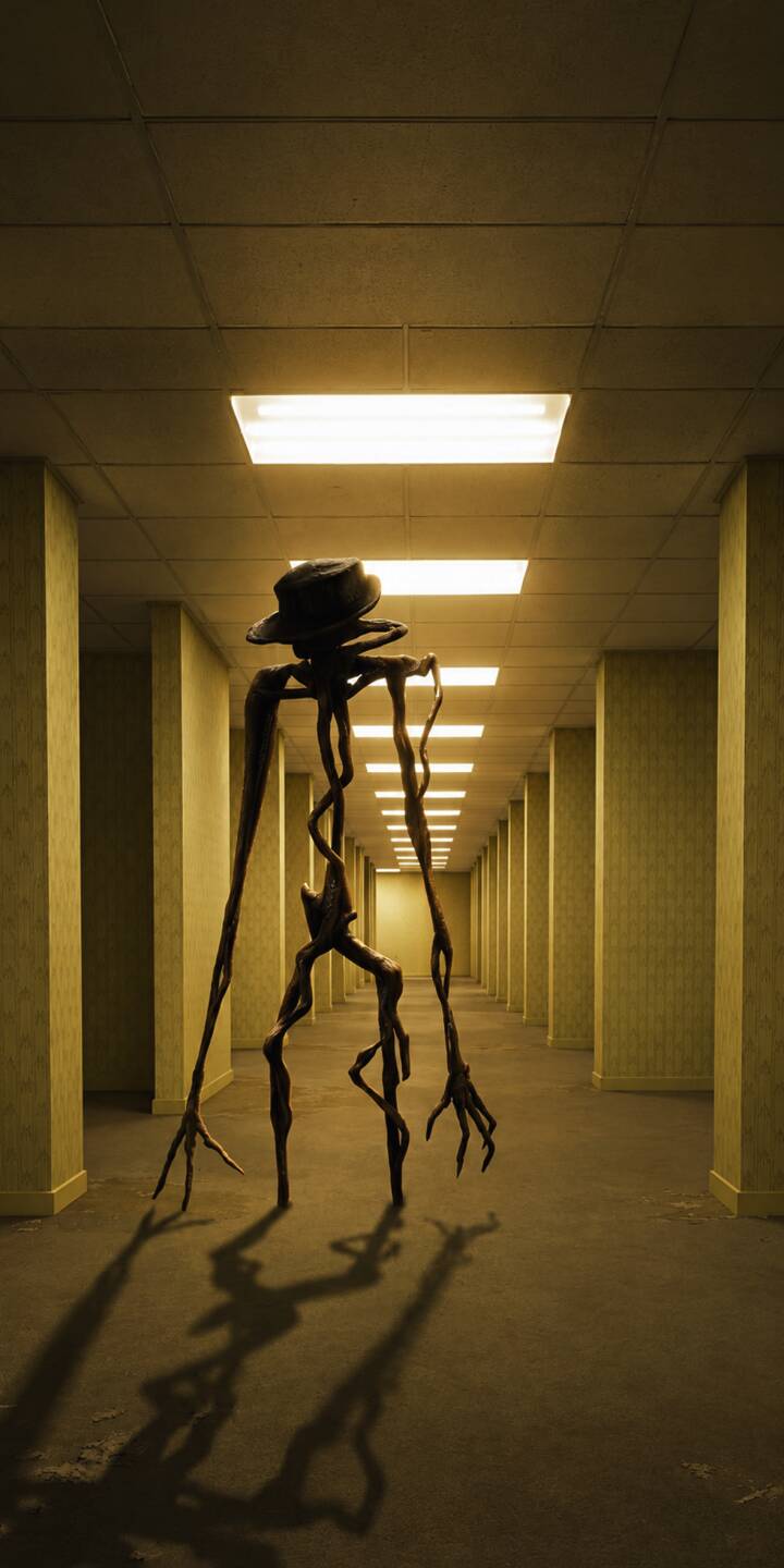 720x1440 Hat Man Backrooms Horror Wallpaper 1170x2532 Wallpaper For IPhone 12 13 IPhone 12 13 Pro