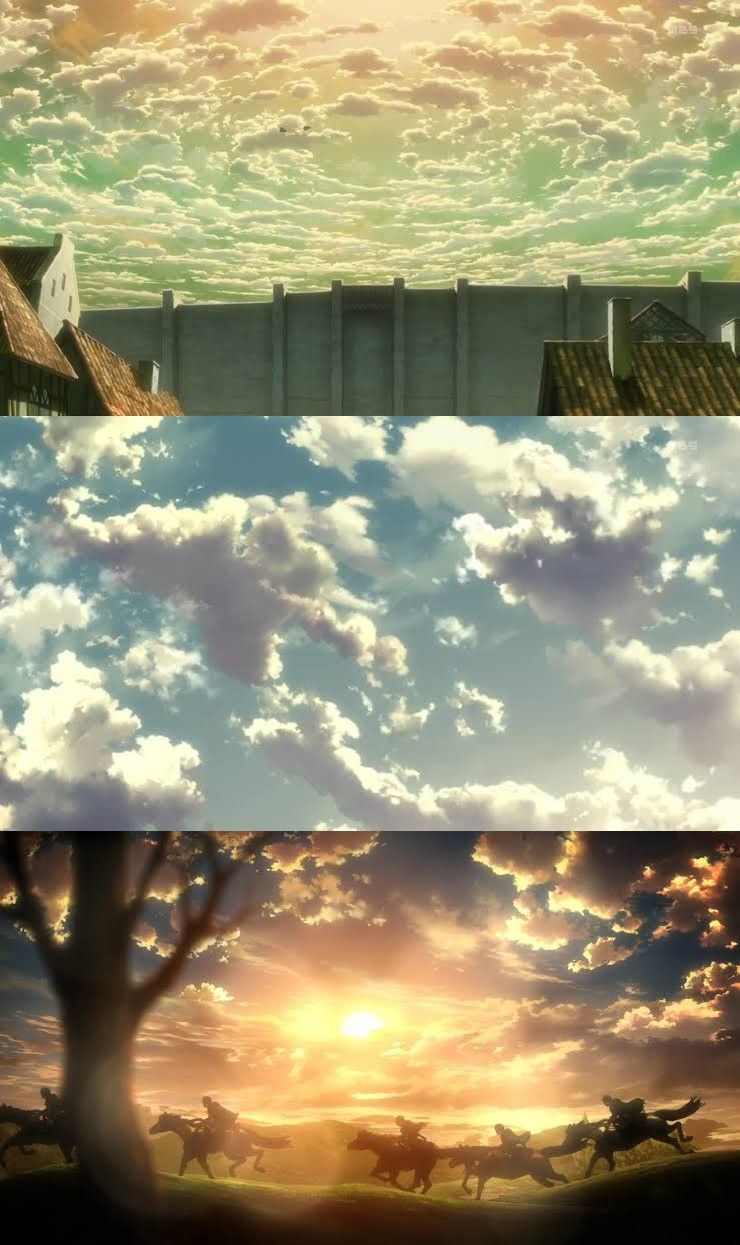 740x1245 Let's take a moment to appreciate how beautiful the skies are in Wit Studio's AOT
