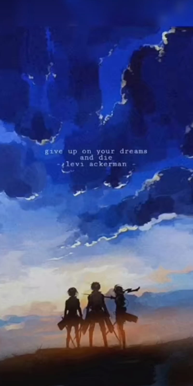 800x1600 Attack on Titan, background, night, sky, stars, HD phone wallpaper
